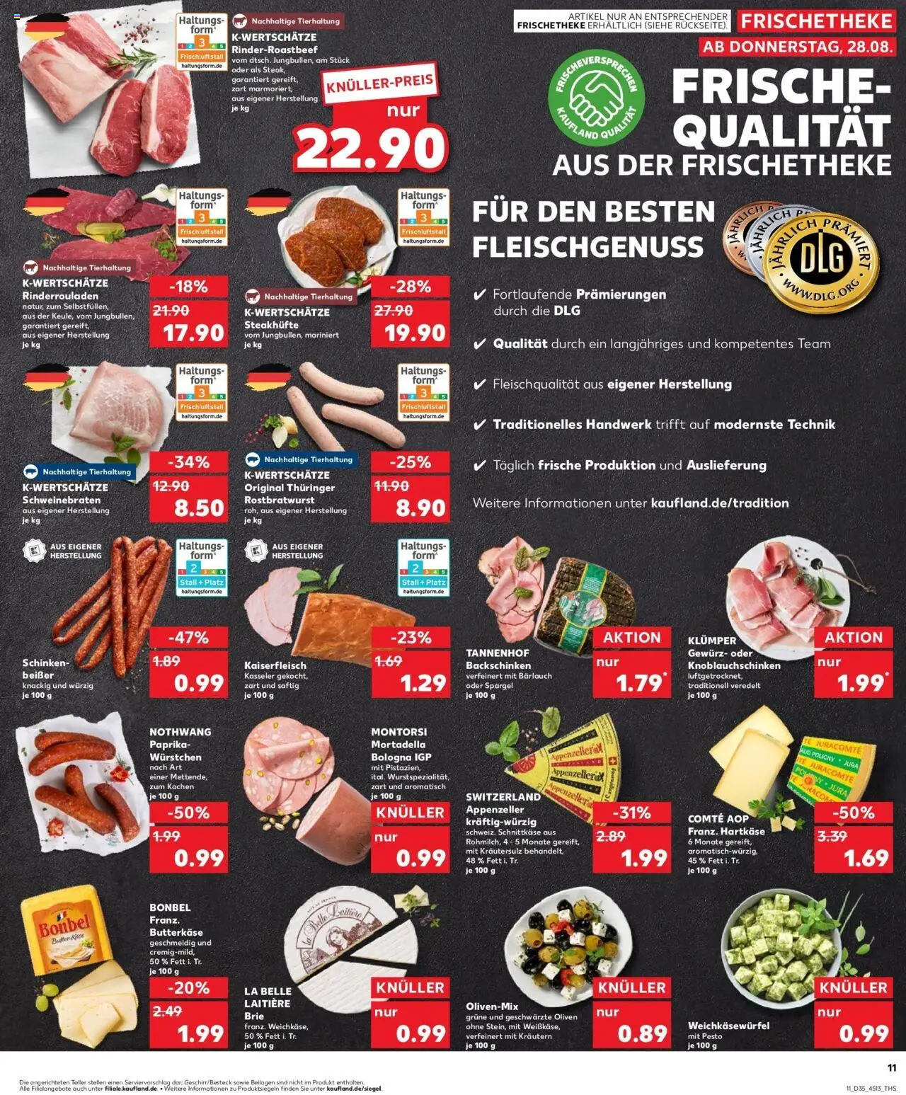 Kaufland prospekt Uhingen	 - gültig ab dem 31.08.2025 | Seite: 22 | Produkte: Rinderrouladen, Butter, Spargel, Paprika