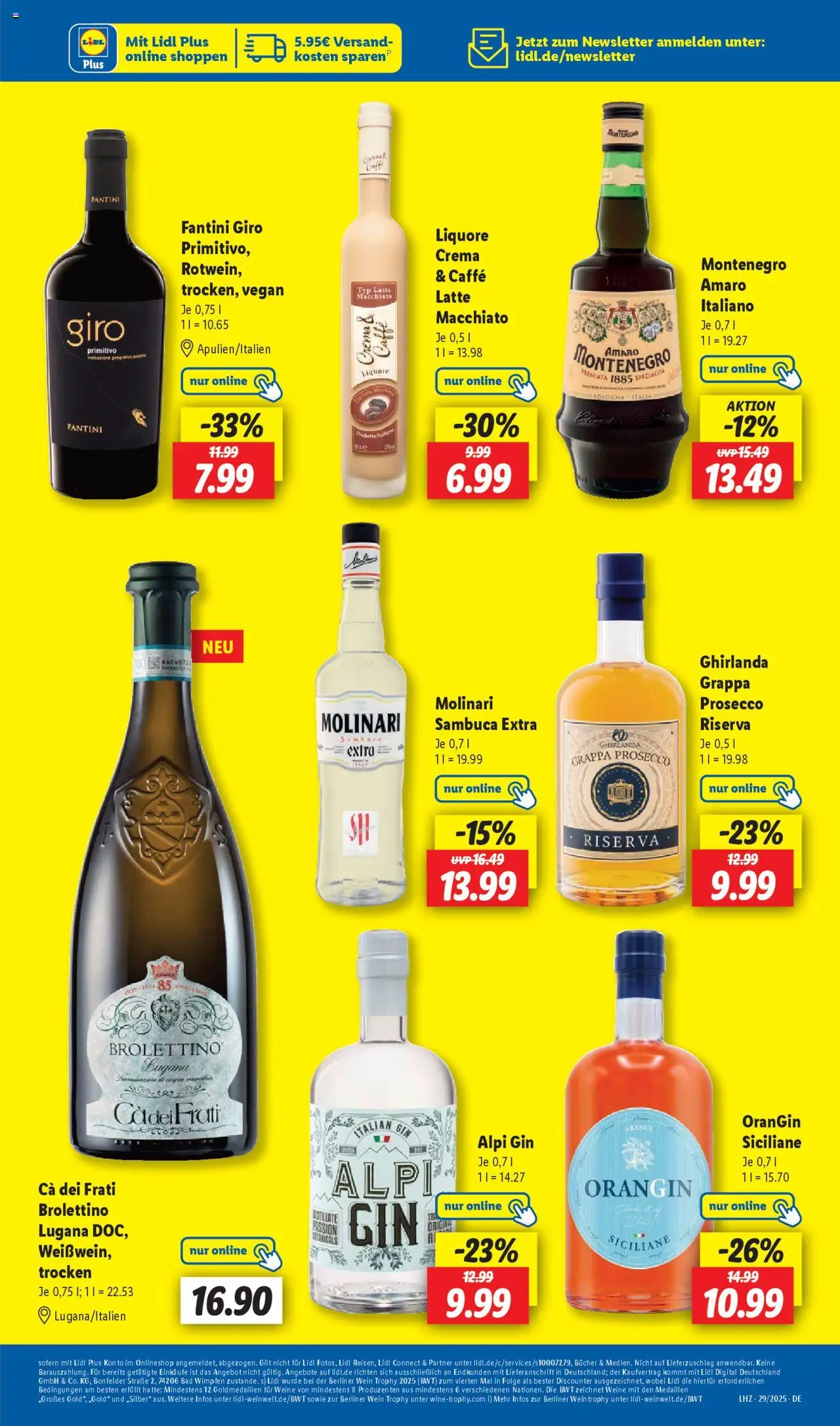 Lidl Prospekt Heppenheim - gültig ab dem 14.07.2025 | Seite: 53 | Produkte: Sambuca, Prosecco, Wein, Gin