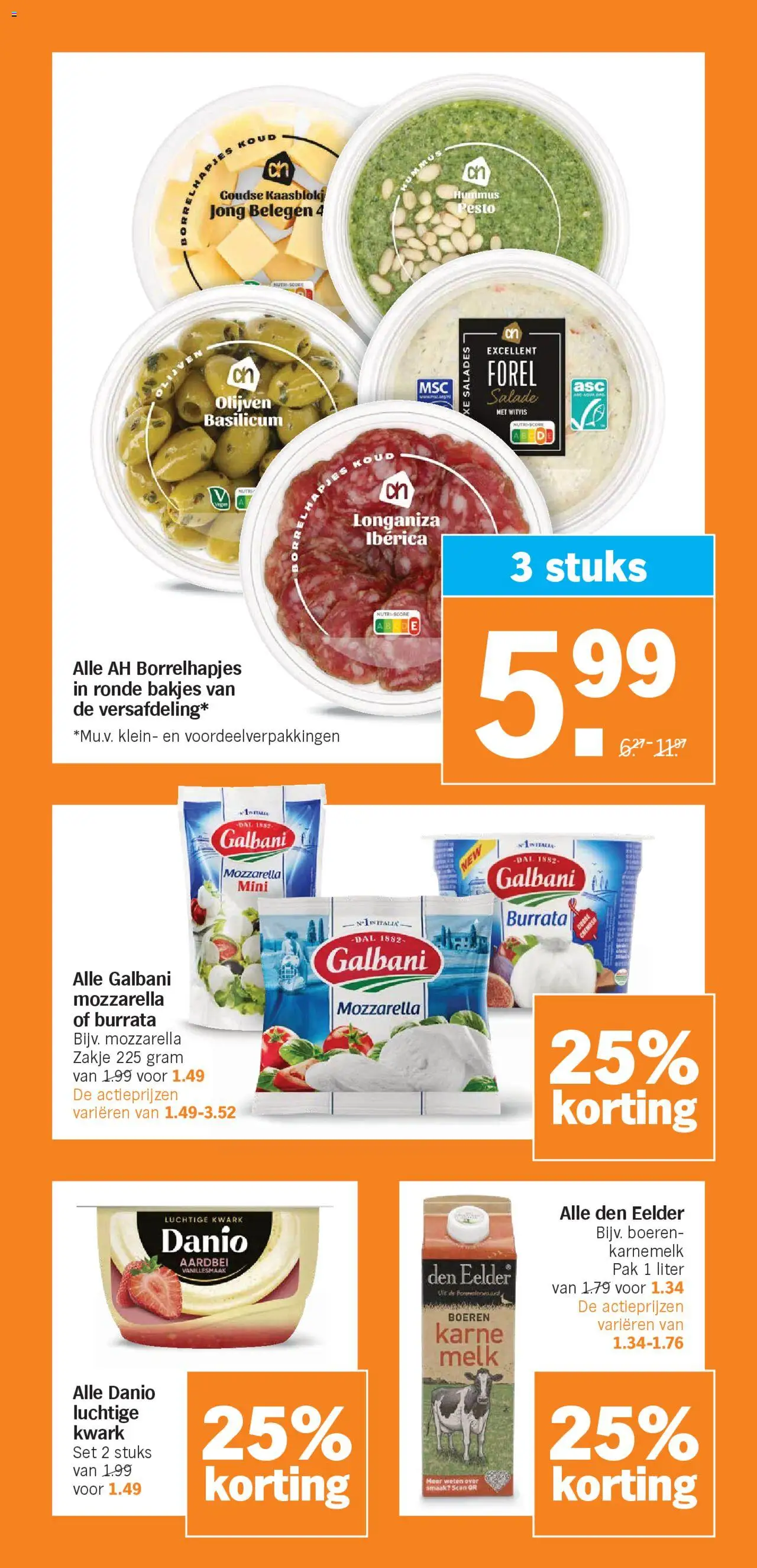  | Pagina: 16 | Producten: Melk, Salades, Mozzarella, Aardbei