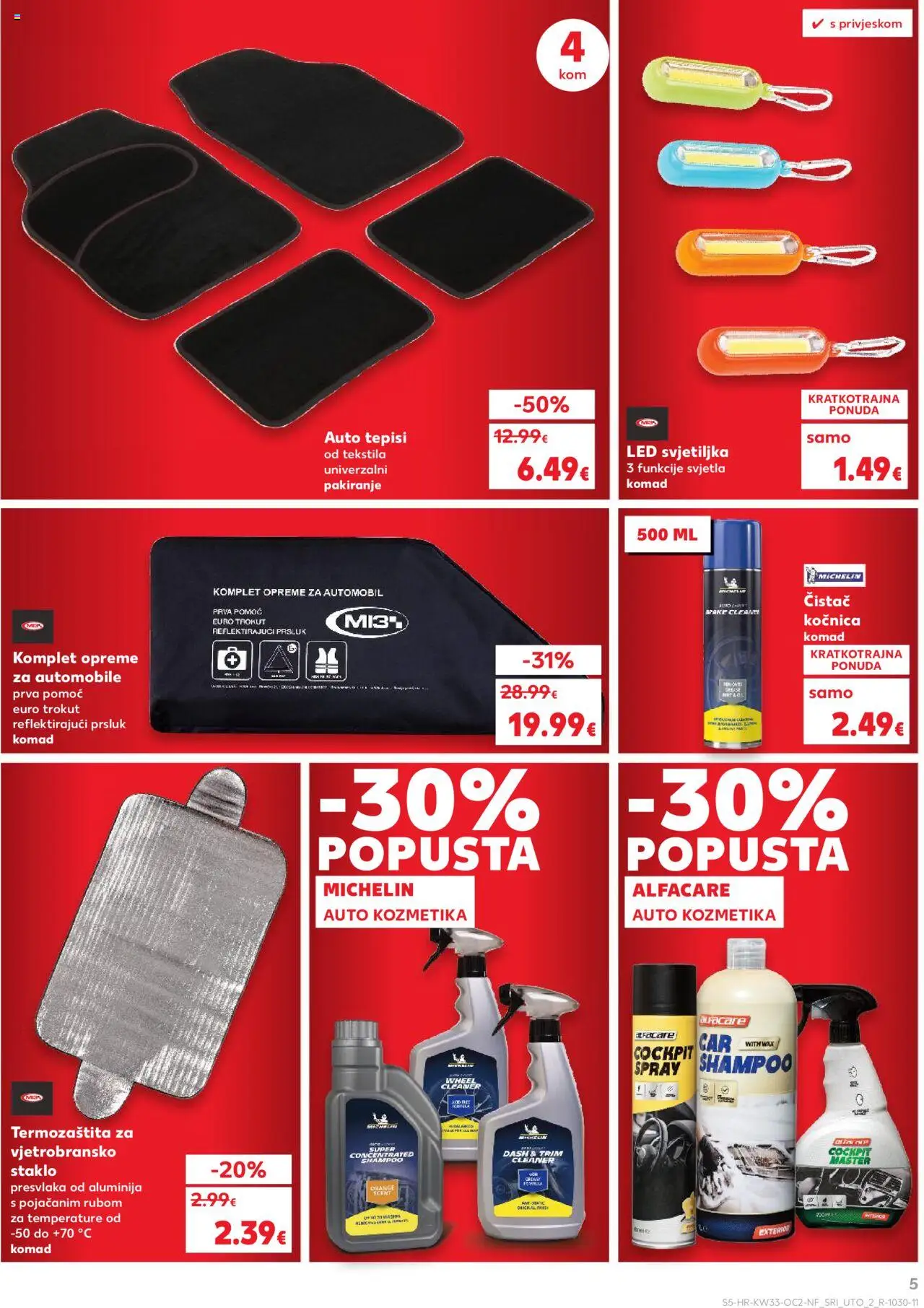 Kaufland katalog | vrijedi od 13.08.2025 | Stranica: 5 | Proizvodi: Svjetiljka, Prsluk, Auto tepisi, Dash