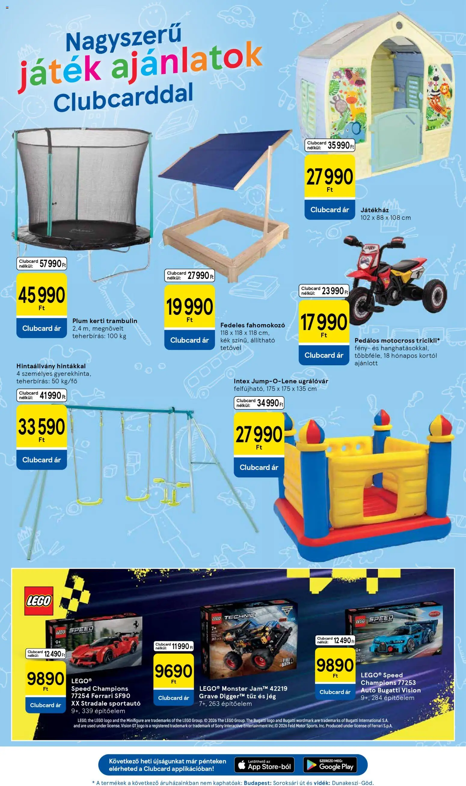 Tesco akciós ujság - amely érvényes a következő dátumtól: 16.04.2026 | Oldal: 15 | Termékek: PC, Játék, Trambulin