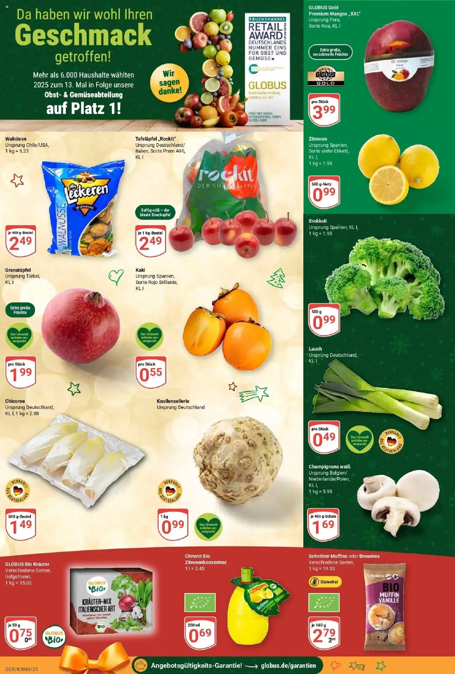 Globus prospekt Gera	 – gültig ab 01.12.2025 | Seite: 8 | Produkte: Granatapfel, Walnüsse, Kaki, Zitronen