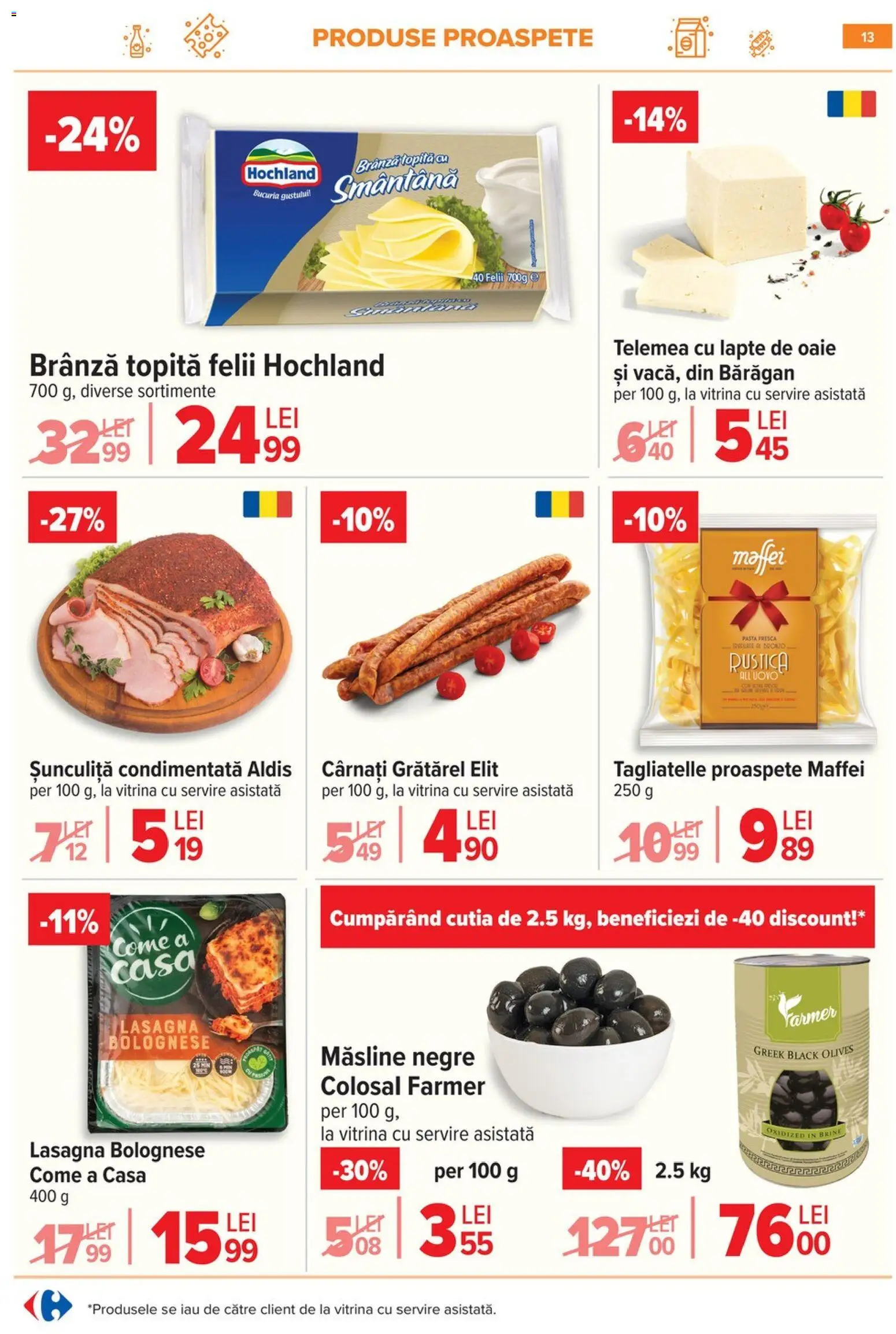 Noul catalog Carrefour – valabil de la 14.01.2026 | Pagină: 15 | Produse: Hijyenik ped, Lapte, Brânză, Smântână