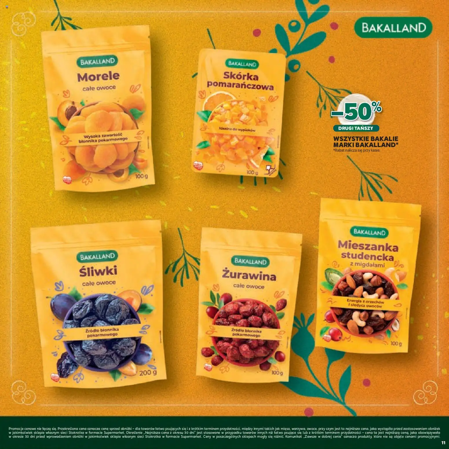 Stokrotka Gazetka - Boże Narodzenie od 11.12.2025 | Strona: 11 | Produkty: Skórka pomarańczowa, Śliwki, Żurawina, Owoce