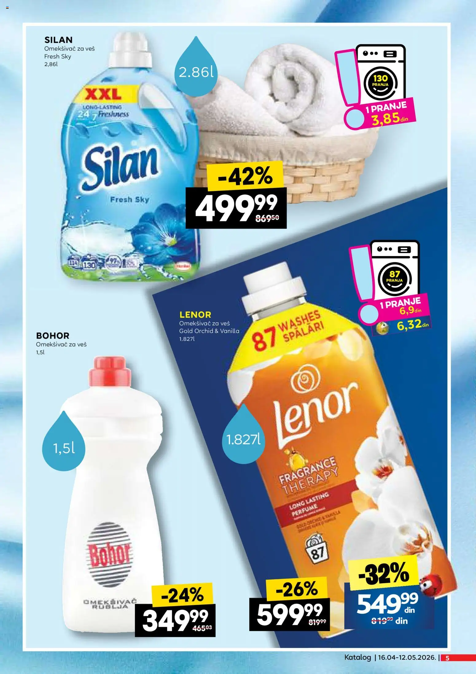 Roda katalog - važi od 16.04.2026 | Strana: 5 | Proizvode: Lenor, Silan, Omekšivač za veš