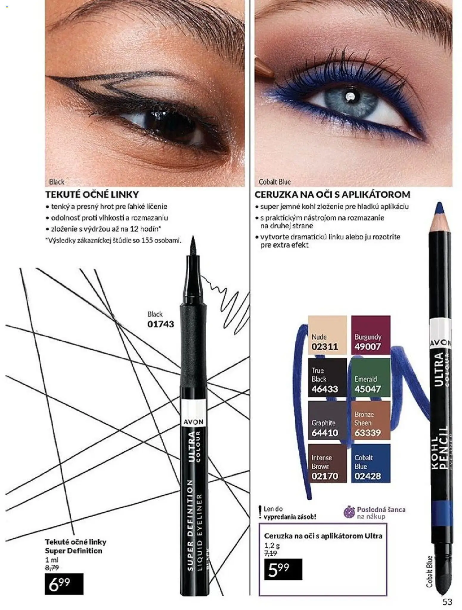 Nové Avon akcie – leták je platný od 01.04.2026 | Strana: 53 | Produkty: Ceruzka na oči, Ceruzka