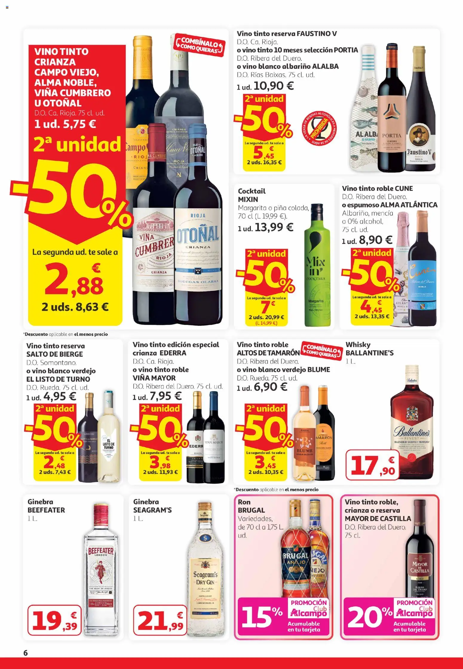 Alcampo -  Canarias │ válido desde el 26.02.2026 | Página: 6 | Productos: Piña, Ginebra, Té, Whisky