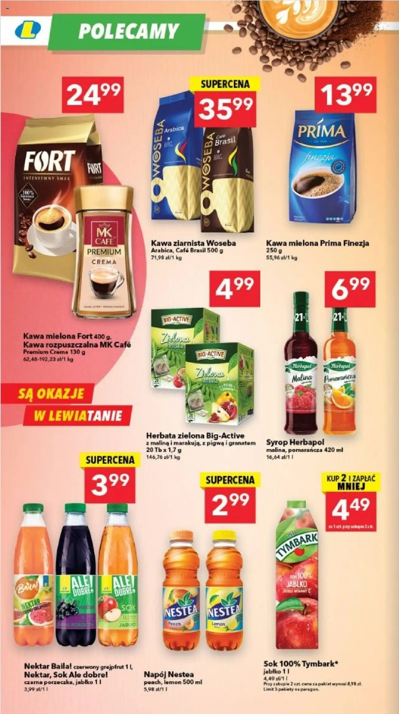 Lewiatan gazetka - Legnica od 28.08.2025 | Strona: 6 | Produkty: Malina, Kawa mielona Prima, Herbata, Grejpfrut