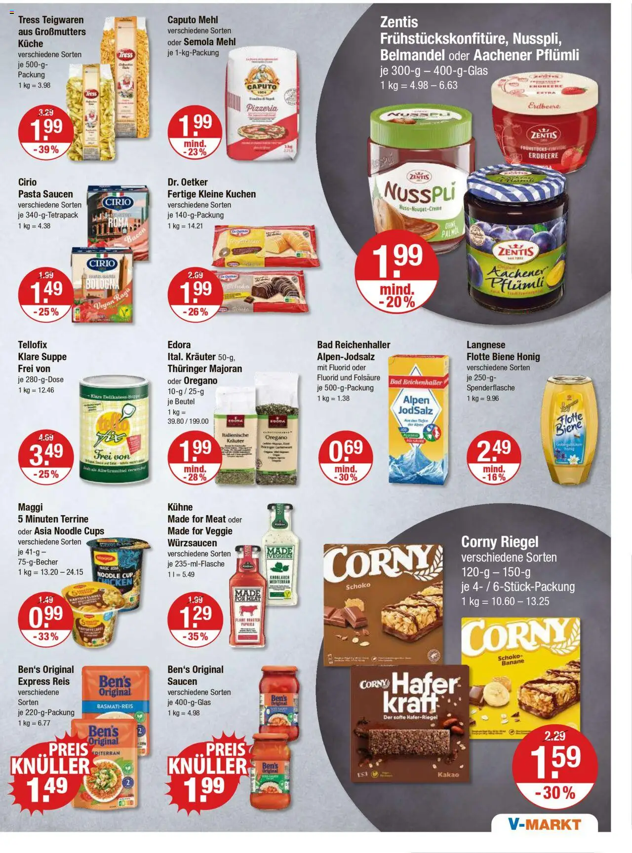 V-Markt - M&#252;nchen – gültig ab 25.09.2025 | Seite: 7 | Produkte: Langnese, Corny riegel, Maggi, Pasta