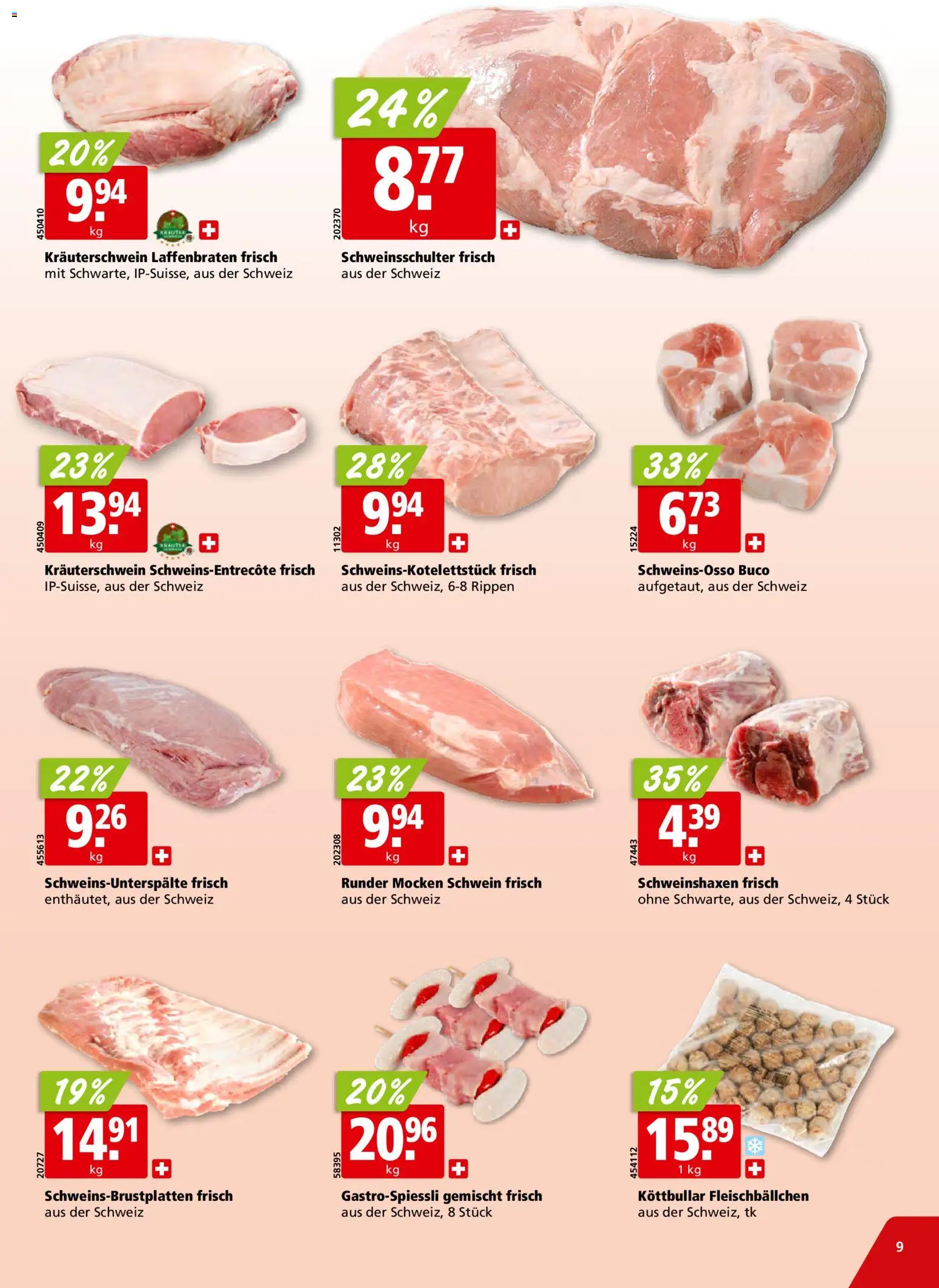 Aligro aktionen Schlieren, Gossau SG, Frauenfeld, Rapperswil-Jona, Sargans, Bern, Brüttisellen, Pratteln, Emmen, Spreitenbach – gültig ab 13.04.2026 | Seite: 9