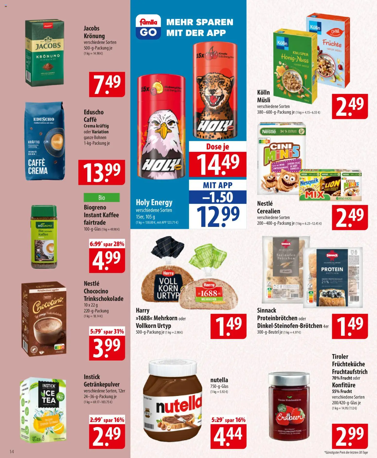 Famila Prospekt 	 – gültig ab 23.02.2026 | Seite: 14 | Produkte: Nesquik, Kolln, Energy, Kaffee