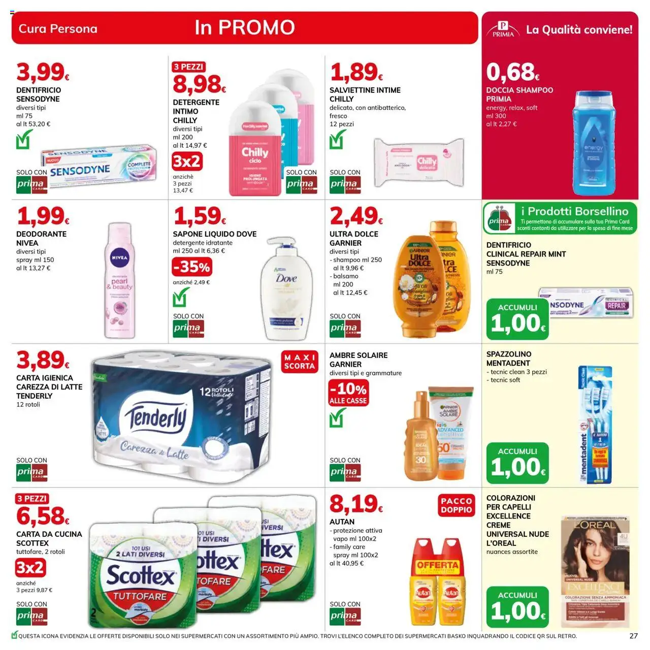 Volantino Basko del 03.06.2025 | Pagina: 27 | Prodotti: Carta igienica, Sapone, Deodorante, Dentifricio