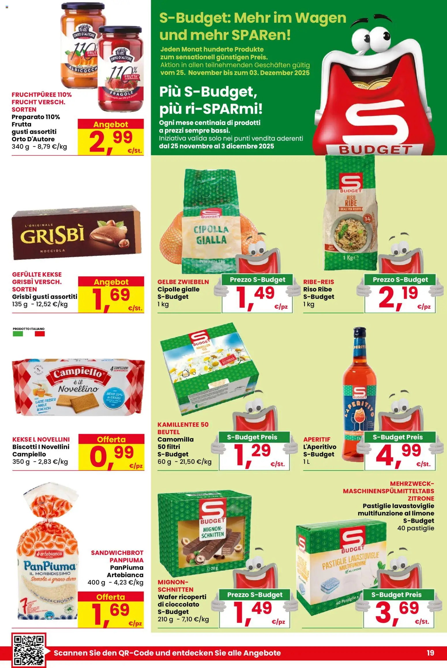 Volantino Despar del 25.11.2025 | Pagina: 19 | Prodotti: Cioccolato, Fragole, Cipolle, Latte