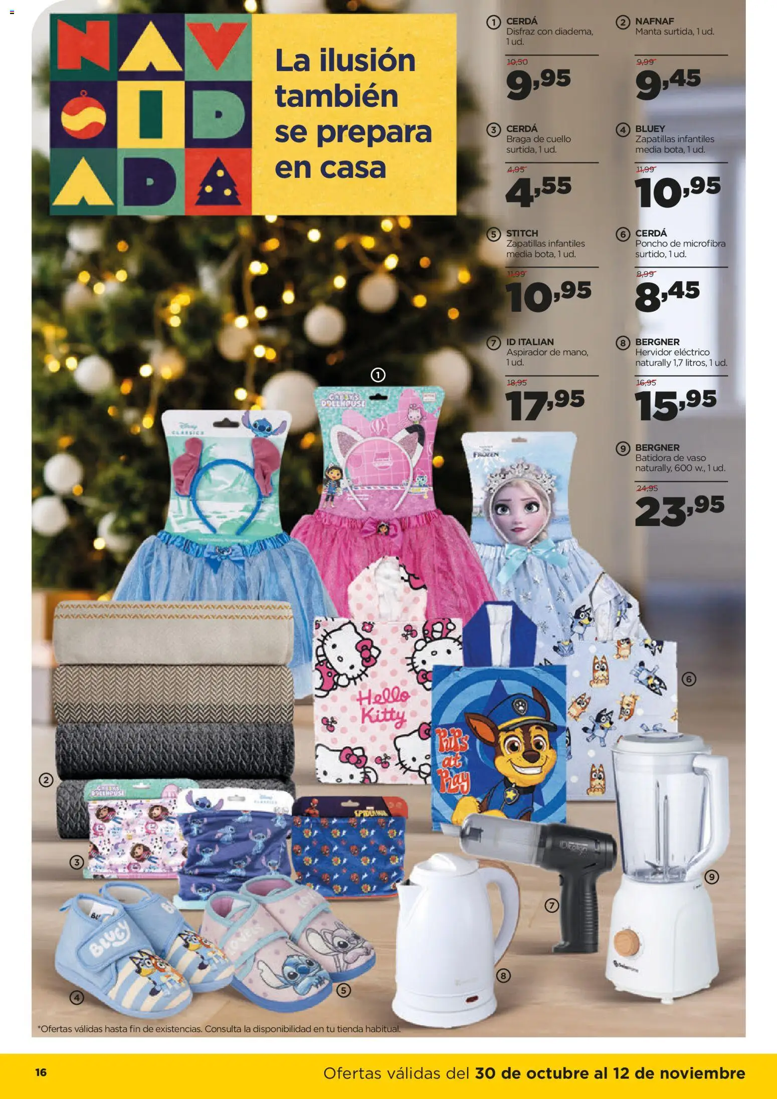 Alimerka folleto Castilla y León │ válido desde el 30.10.2025 | Página: 16 | Productos: Zapatillas, Manta, Batidora, Braga