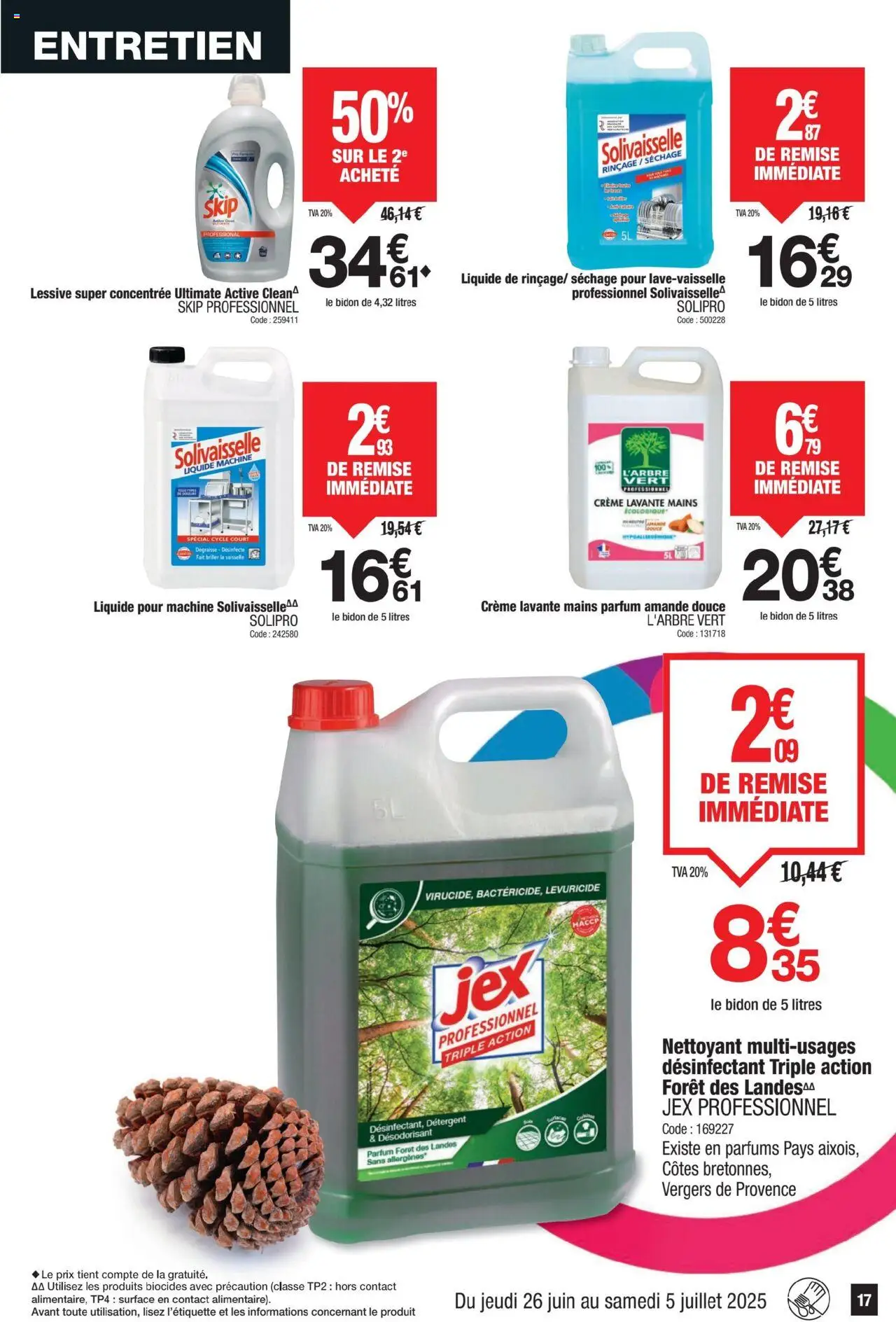 | Page: 17 | Produits: Lave-vaisselle, Désodorisant, Détergent, Crème