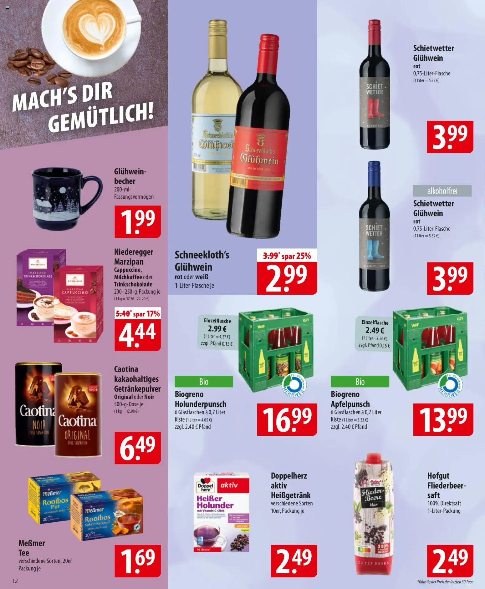 Famila Prospekt 	 – gültig ab 10.11.2025 | Seite: 12 | Produkte: Messmer, Saft