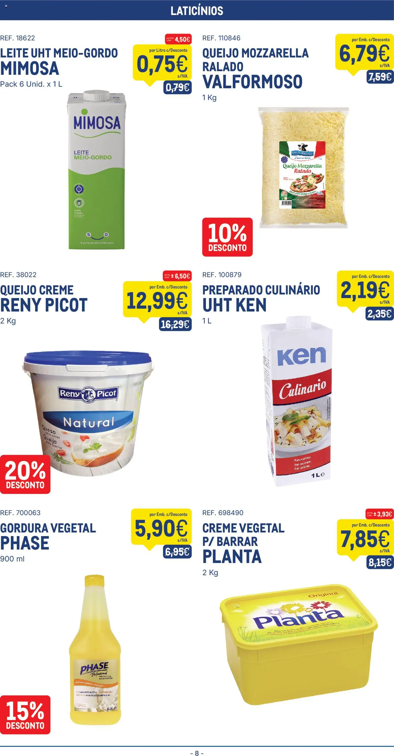 Makro folheto │ válido de 13.01.2026 | Página: 8 | Produtos: Queijo creme, Leite, Queijo, Creme