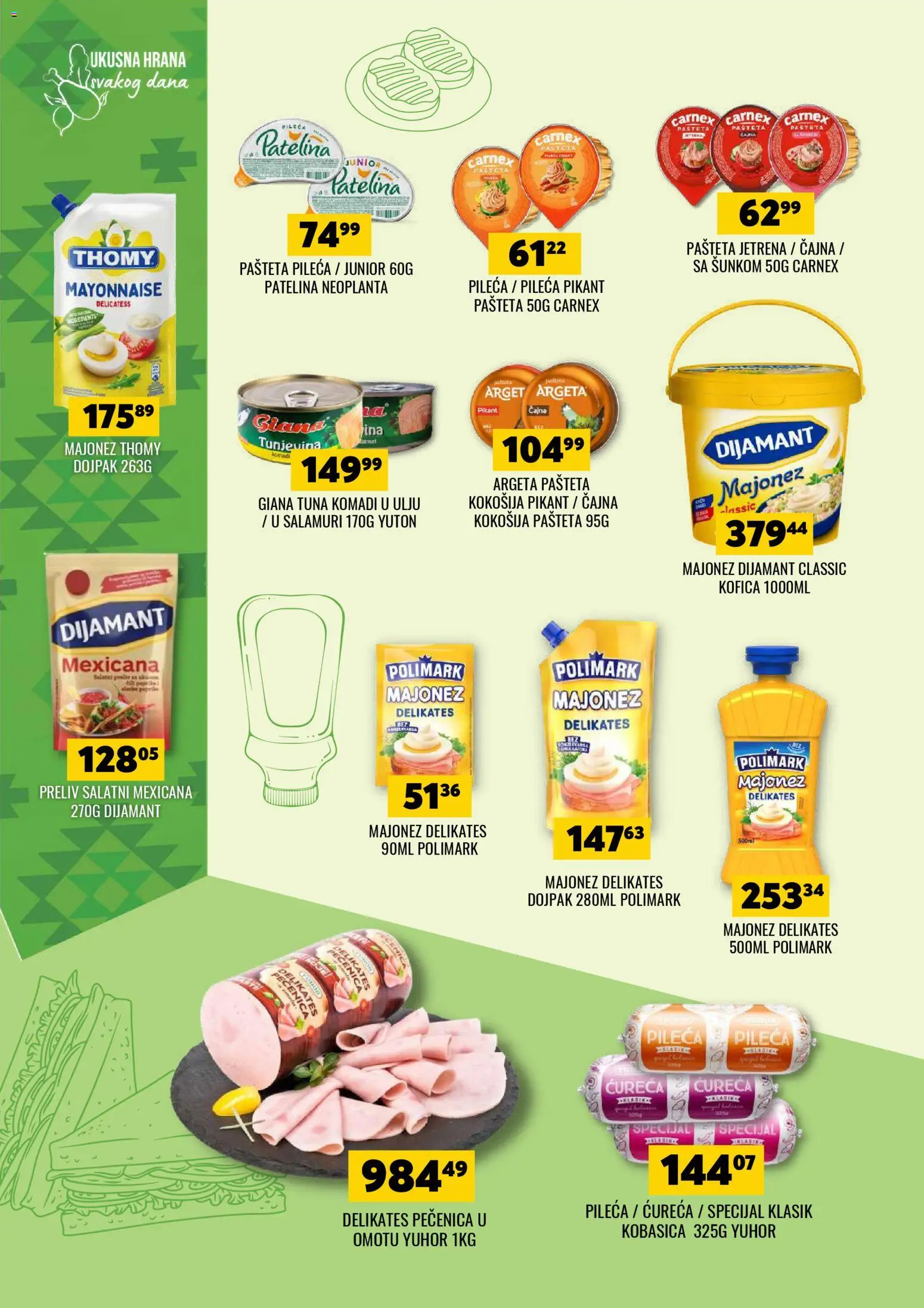 Tekijanka katalog - važi od 14.01.2026 | Strana: 6 | Proizvode: Majonez, Kobasica, Pečenica, Pašteta