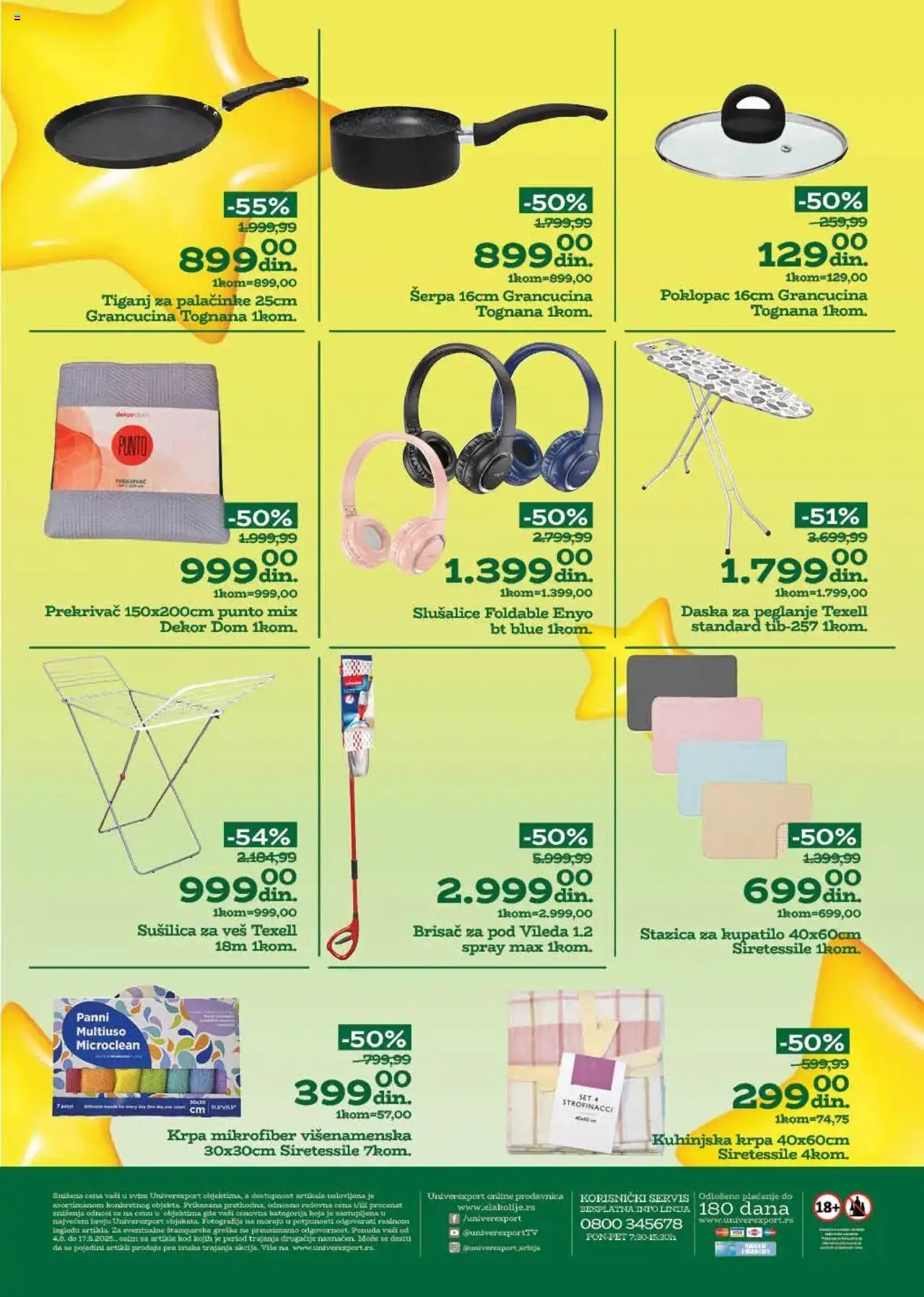 Univerexport katalog - važi od 04.08.2025 | Strana: 16 | Proizvode: Kupatilo, Vileda, Palačinke, Tiganj