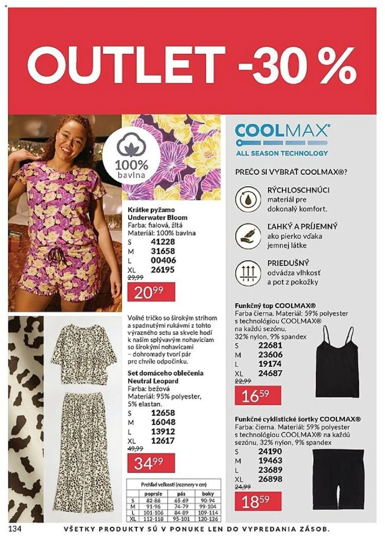 Nové Avon akcie – leták je platný od 01.05.2026 | Strana: 134 | Produkty: Tričko, Pyžamo