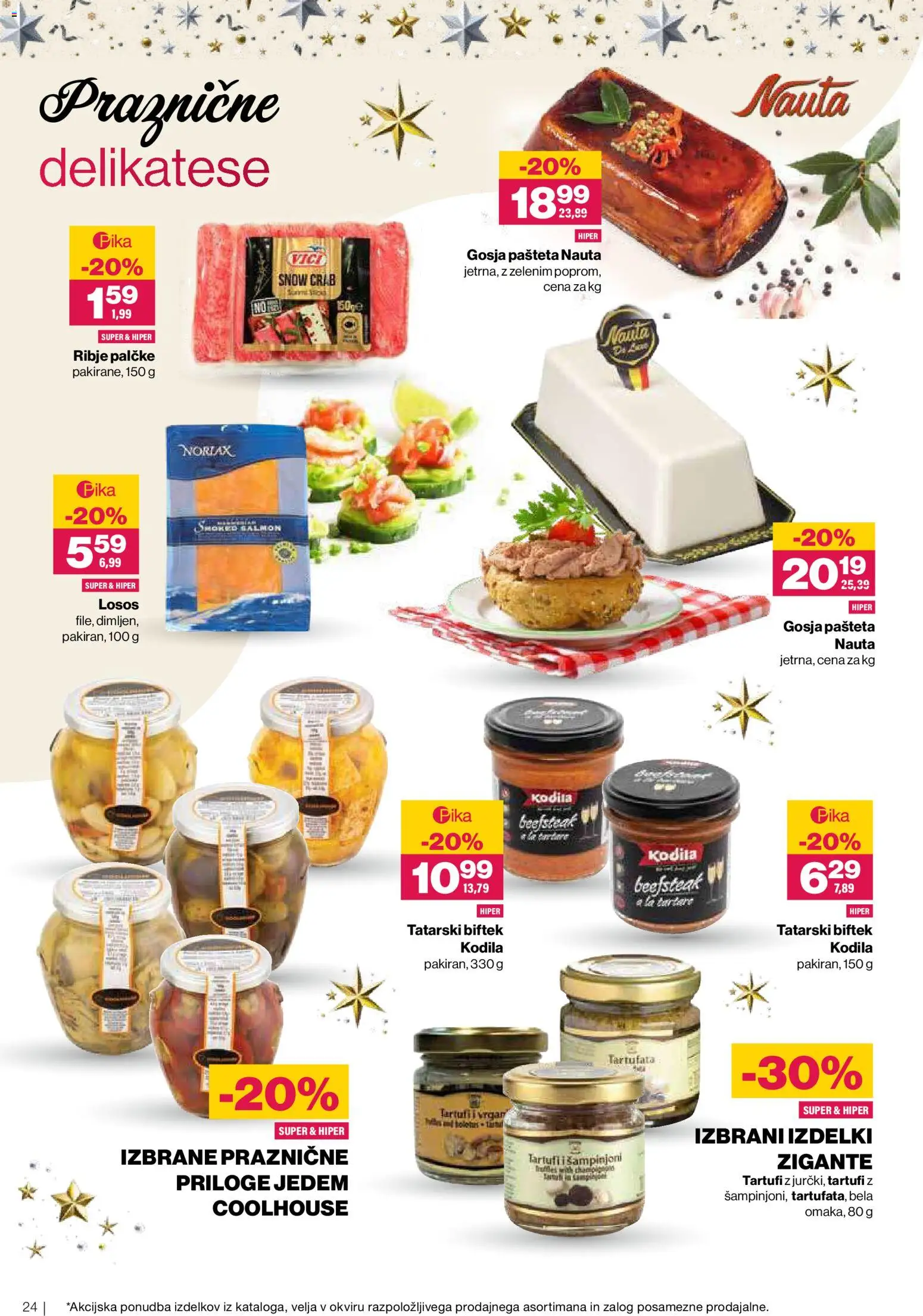 Novi Mercator katalog ponudbe – veljaven od 03.12.2025 | Stran: 24 | Izdelki: Pašteta, Losos