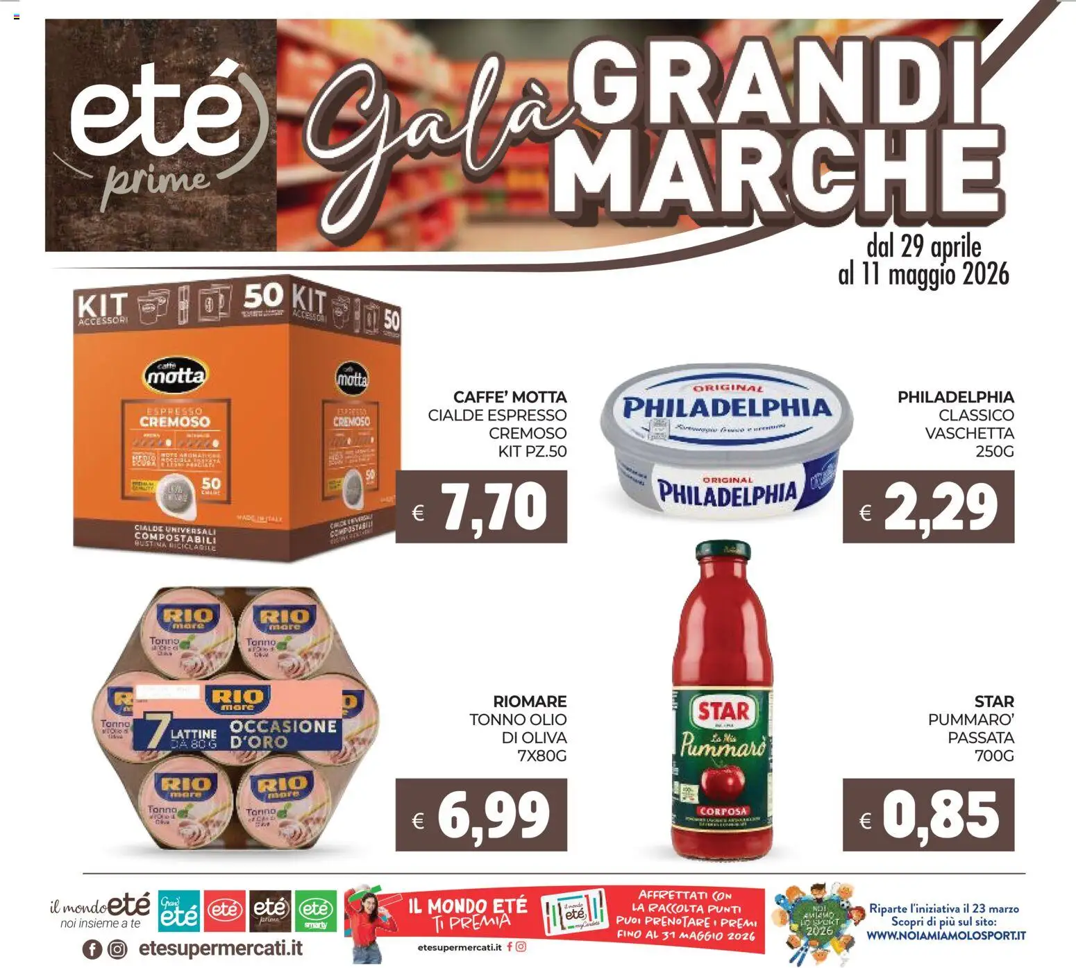 Volantino Eté del 29.04.2026 | Pagina: 1 | Prodotti: Tè, Olio, Tonno