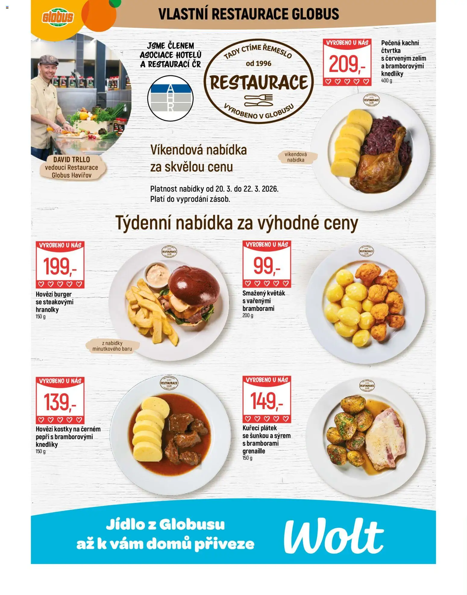 Globus leták - Havířov od 18.03.2026 | Strana: 7 | Produkty: Burger, Hovězí, Hranolky, Kostky