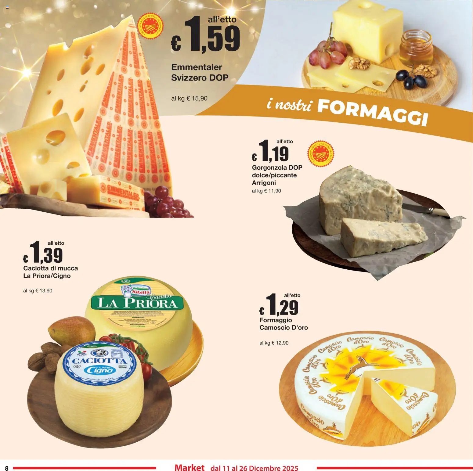 Volantino Sì con Te del 11.12.2025 | Pagina: 8 | Prodotti: Formaggio, Gorgonzola