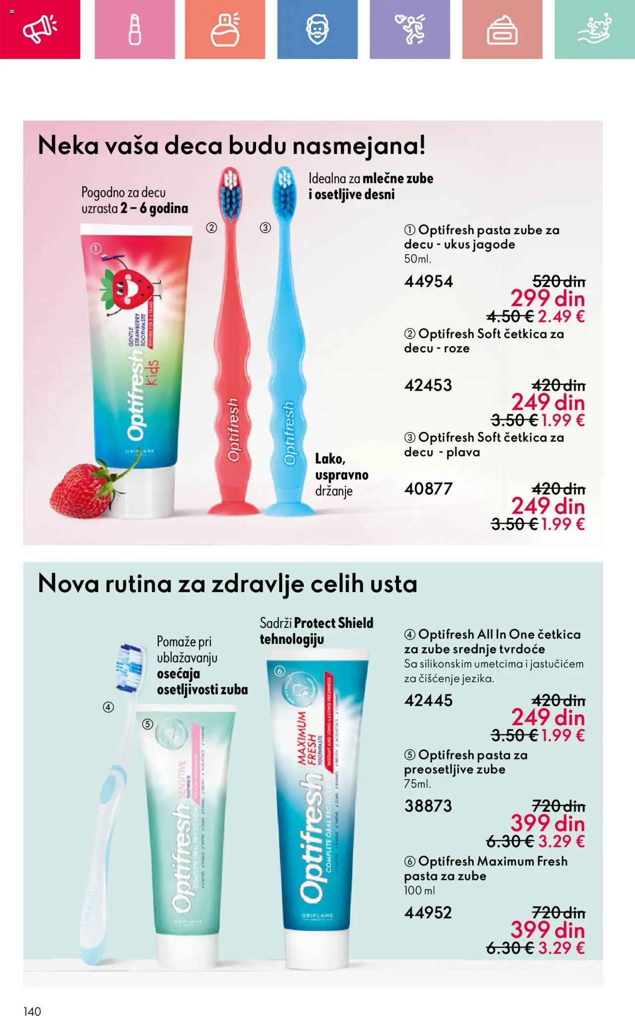 Oriflame katalog - važi od 22.06.2025 | Strana: 140 | Proizvode: Jagode, Pasta za zube