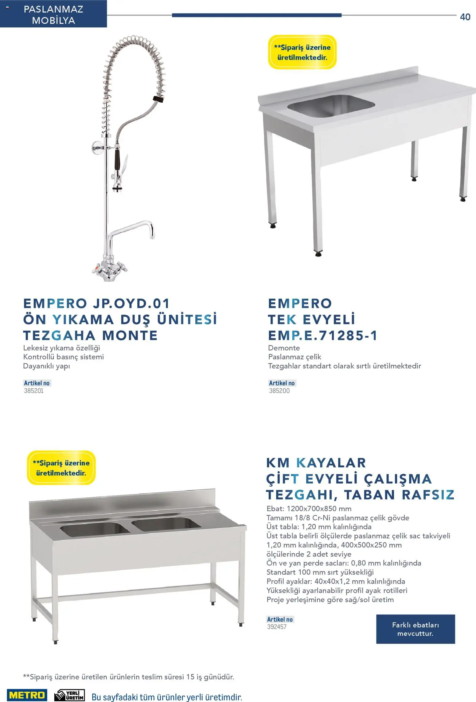 Metro - Profesyonel Çözümler - 26.12.2025 tarihinden itibaren geçerlidir | Sayfa: 40 | Ürünler: Duş, Perde