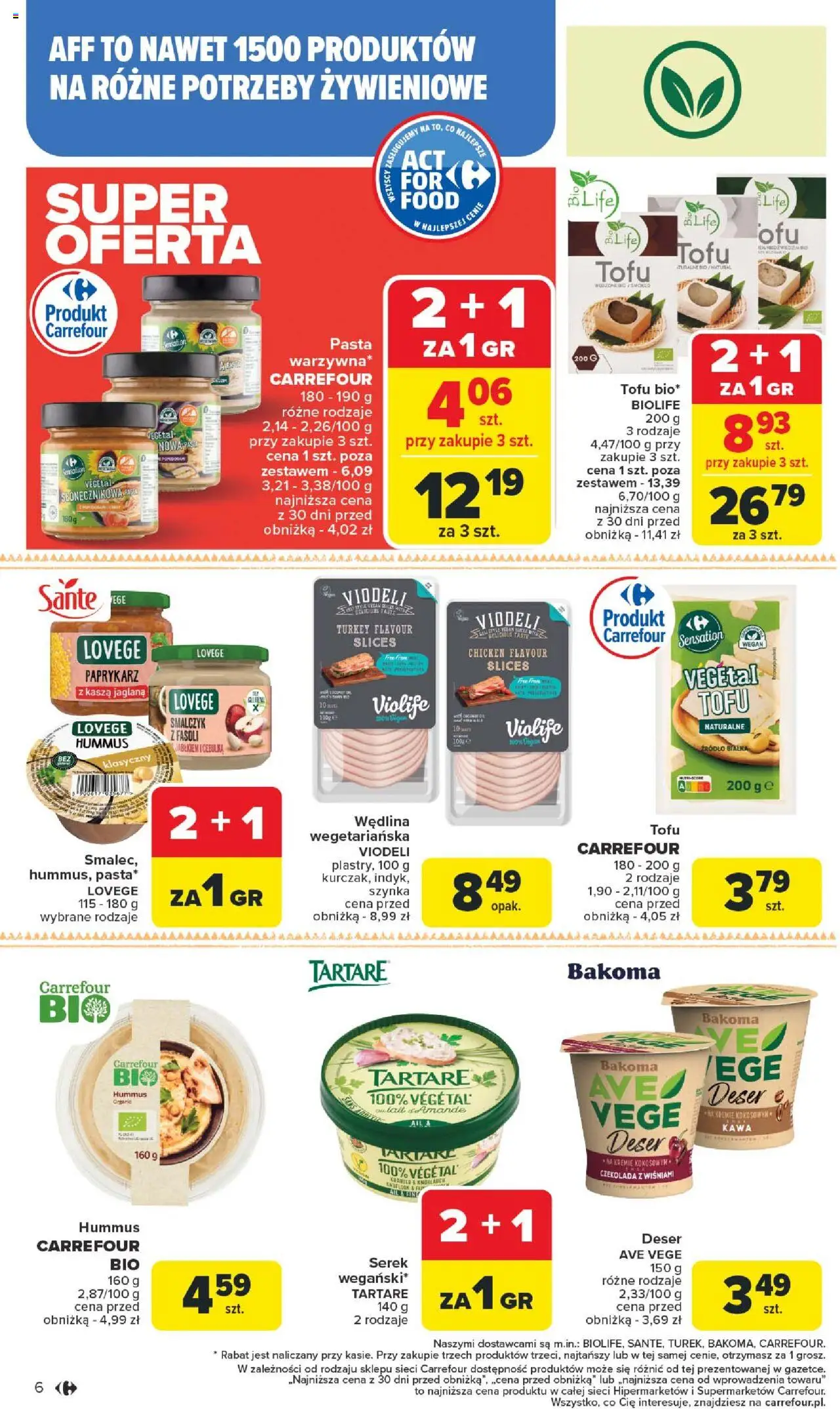 Carrefour Gazetka od 11.08.2025 | Strona: 8 | Produkty: Paprykarz, Serek, Szynka, Hummus