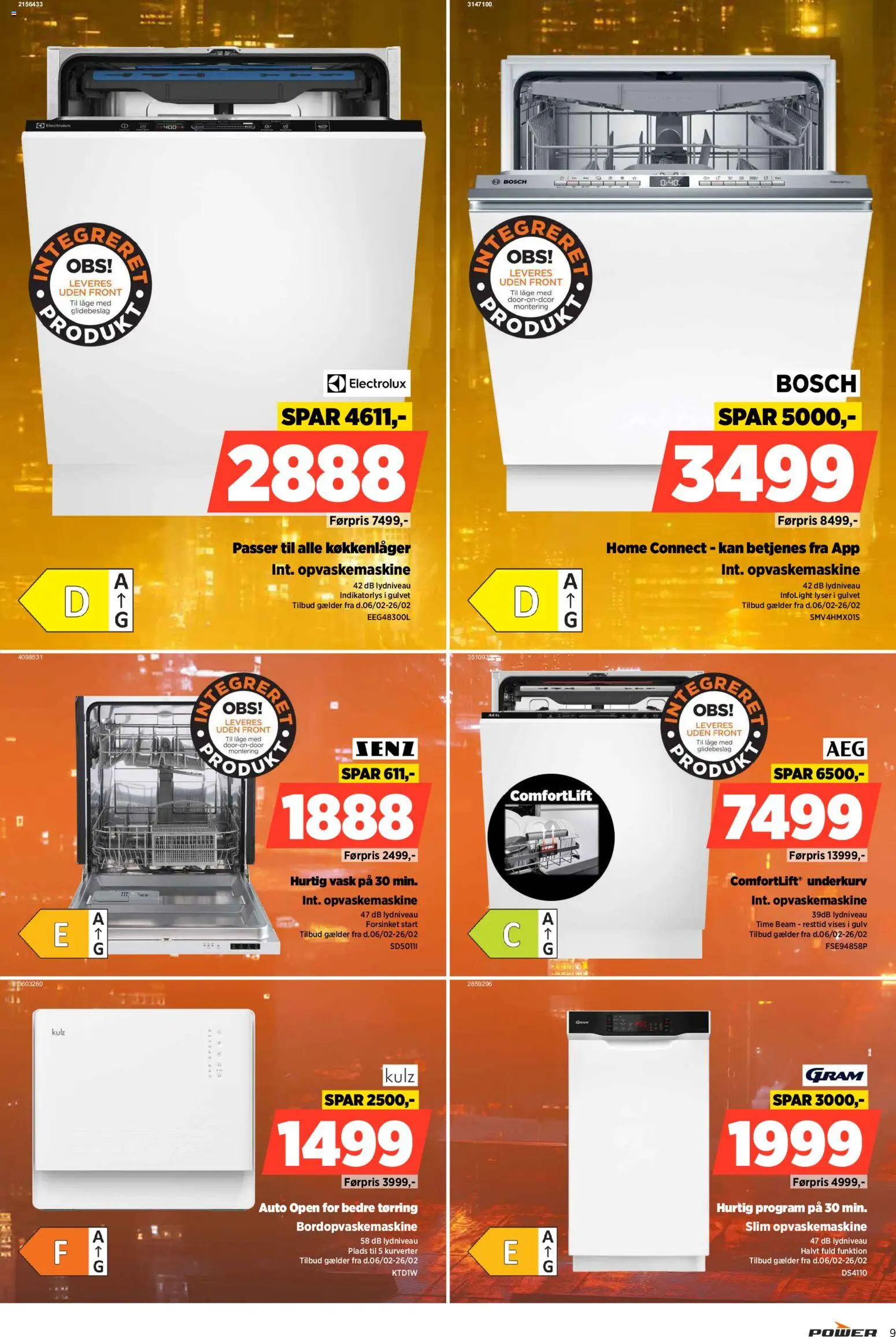 Power tilbudsavis – gyldig fra 13.02.2026 | Side: 9 | Produkter: Opvaskemaskine