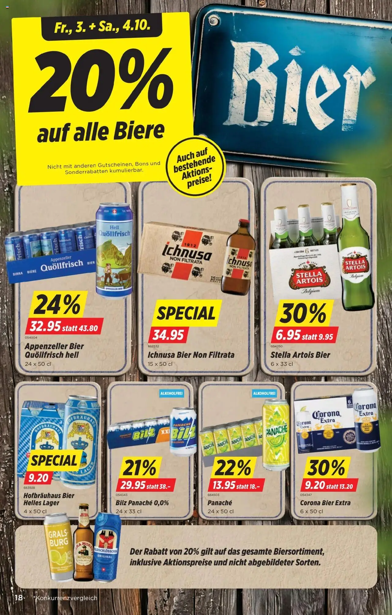 Denner Aktionen – gültig ab 30.09.2025 | Seite: 18 | Produkte: Bier