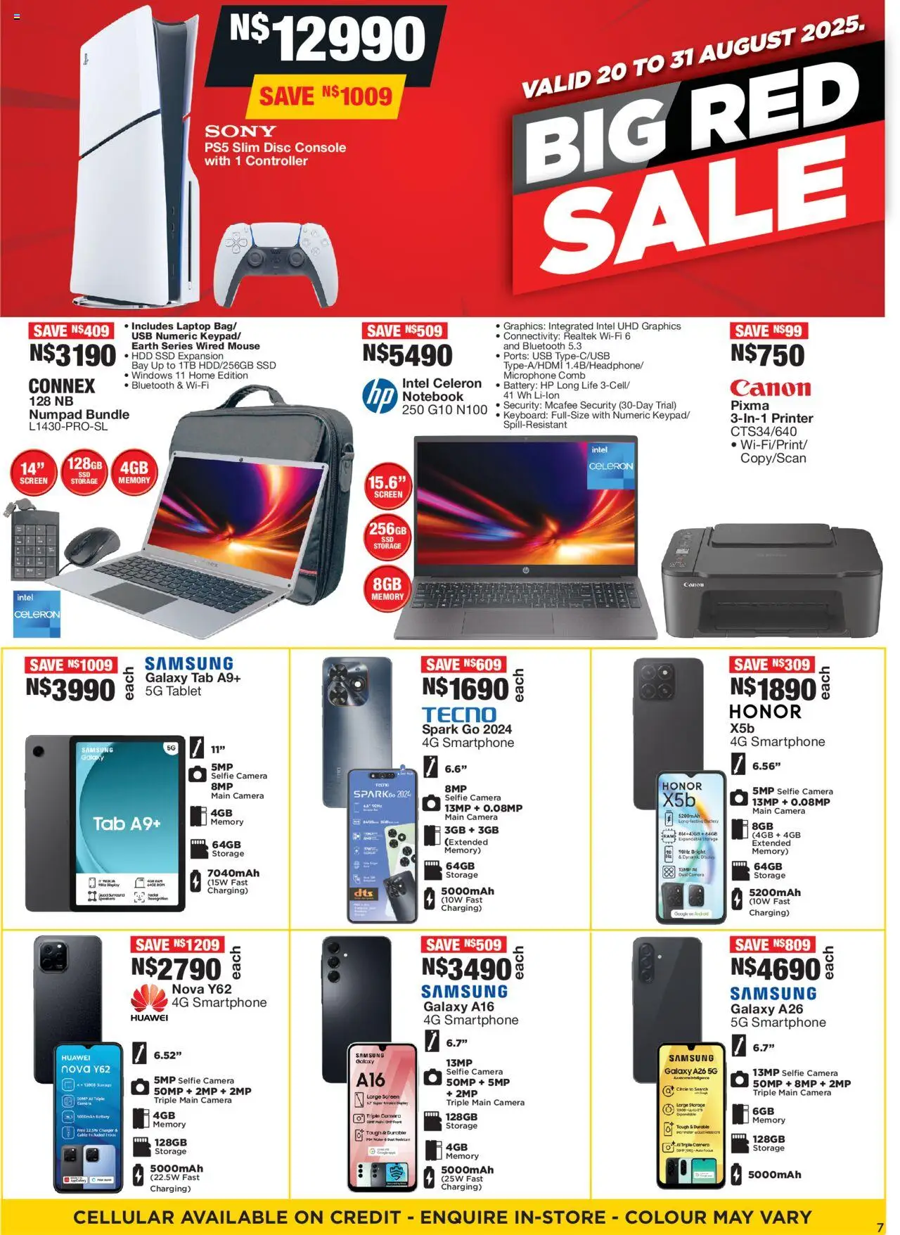 OK Furniture - Namibia  Specials │ valid from 20.08.2025 | Page: 7 | Products: Tablet, Printer, Keyboard, USB