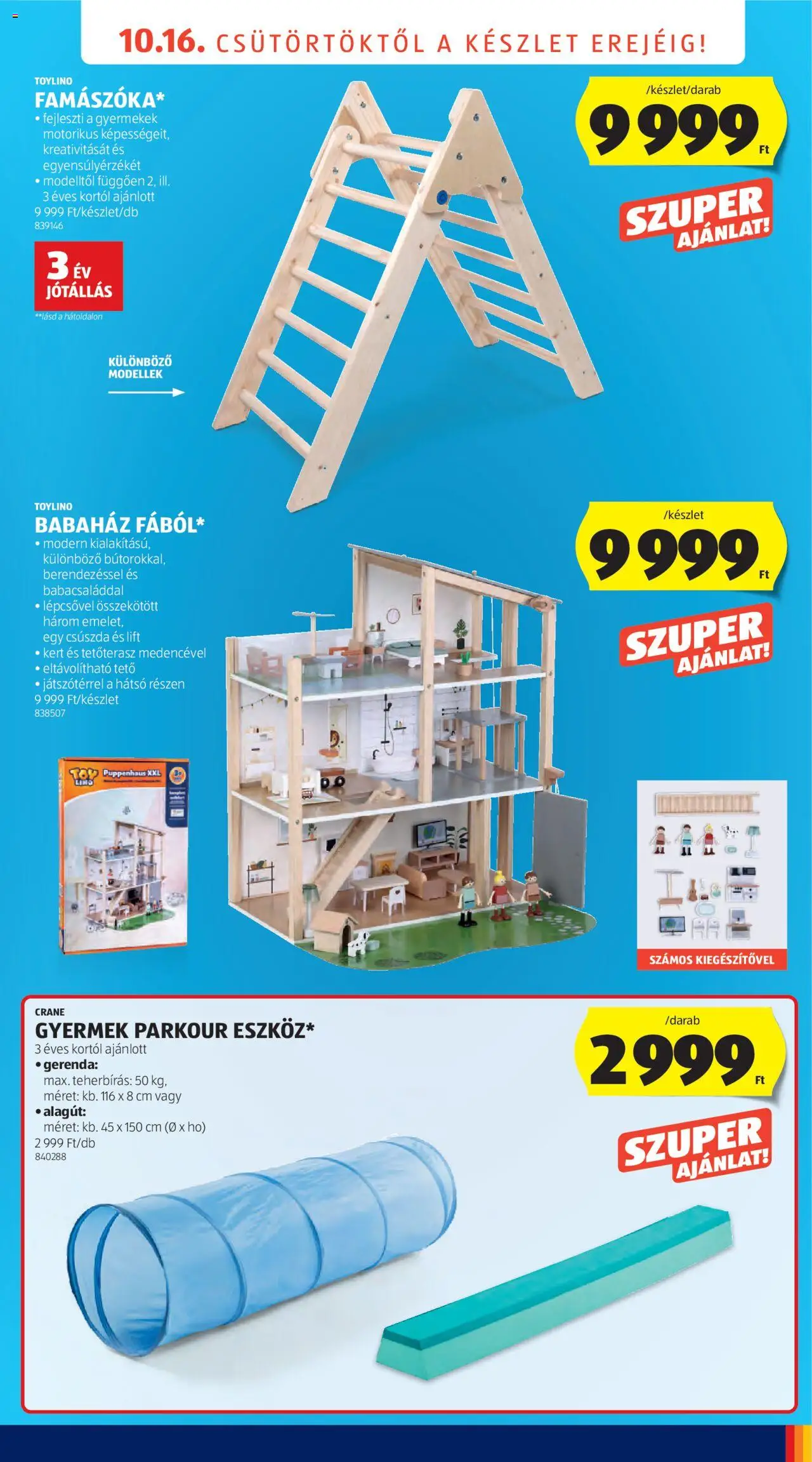 Aldi akciós ujság - amely érvényes a következő dátumtól: 16.10.2025 | Oldal: 21 | Termékek: Csúszda