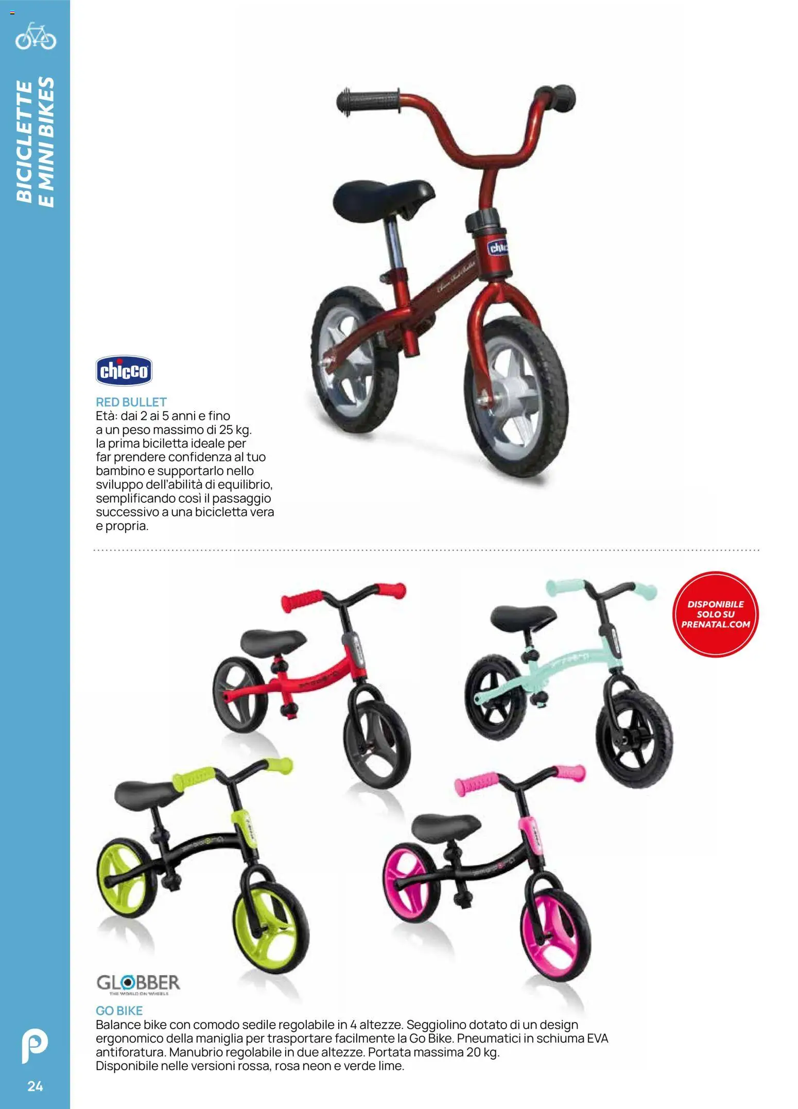 Volantino Prenatal del 28.04.2026 | Pagina: 24 | Prodotti: Bicicletta, The, Seggiolino