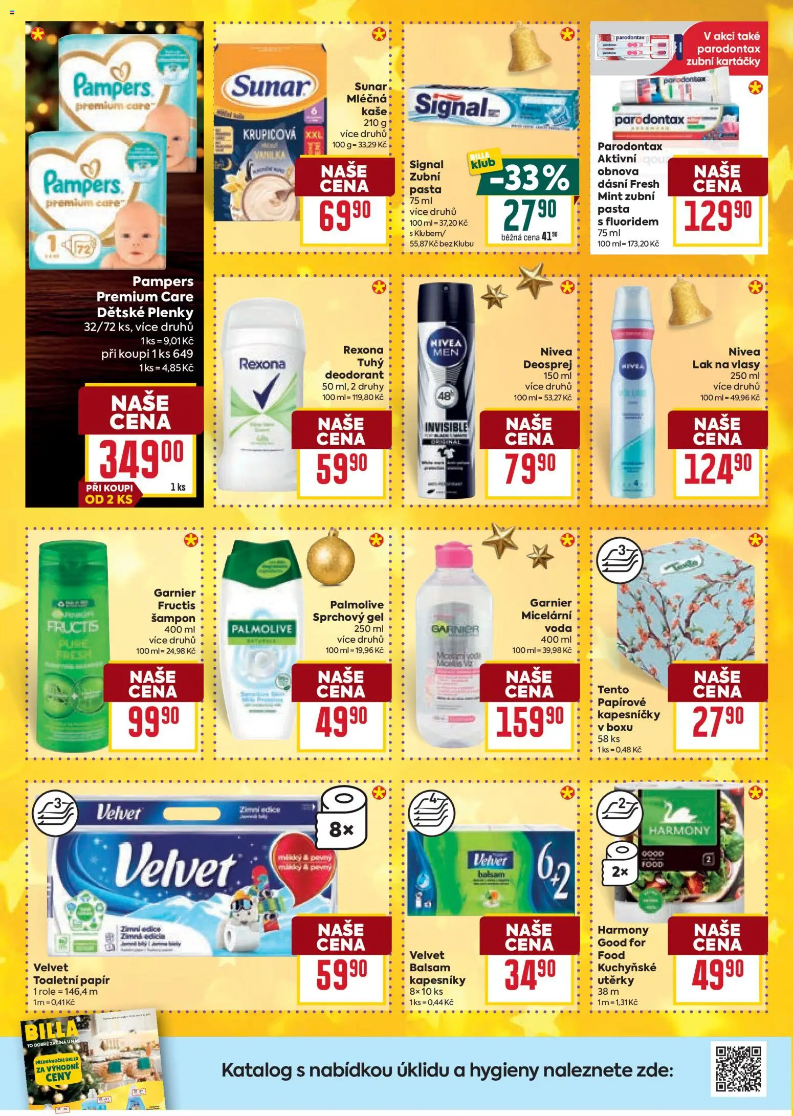 Billa Velký leták od 26.11.2025 | Strana: 30 | Produkty: Sprchový gel, Parodontax, Voda, Papírové kapesníčky