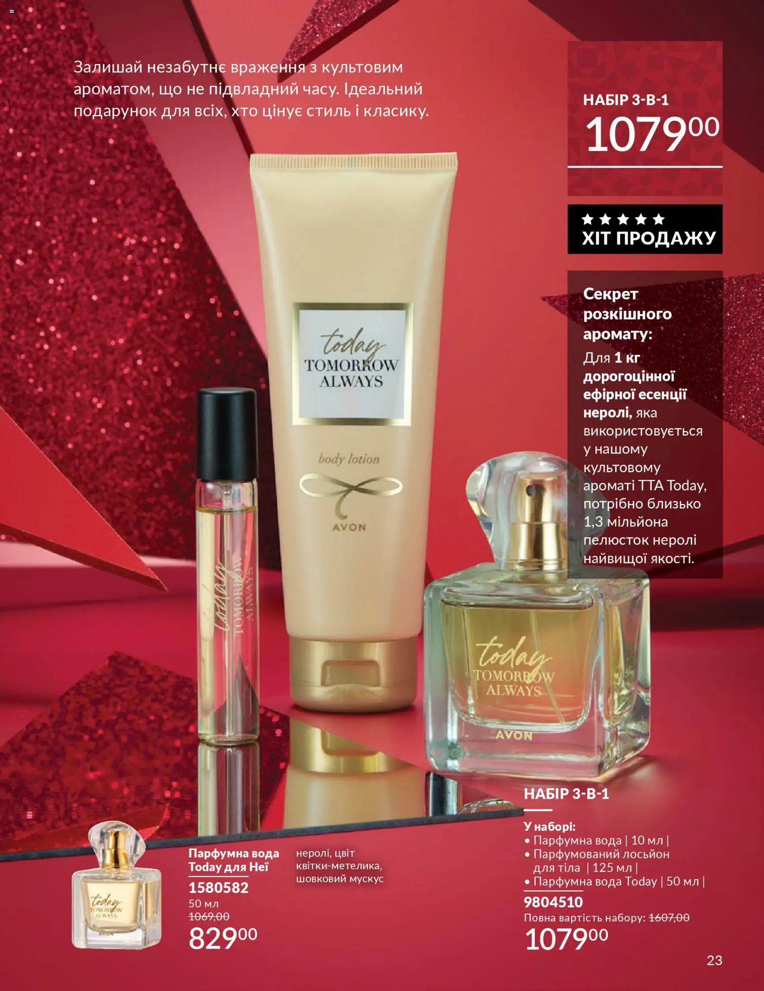 AVON Kаталог - дійснийкції з 01.12.2025 | Сторінка: 23 | Товари: Вода, Лосьйон