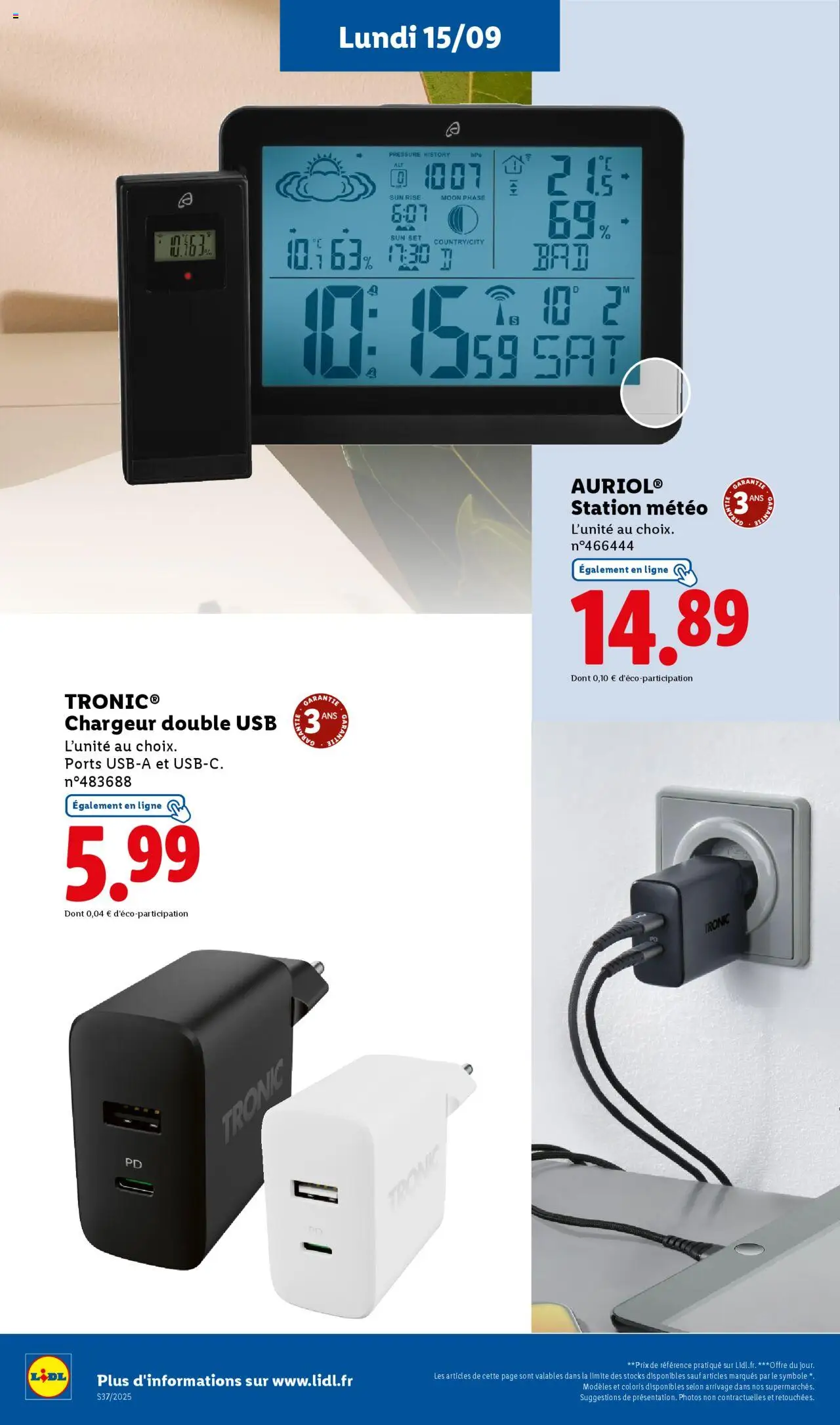  | Page: 40 | Produits: Station météo, USB
