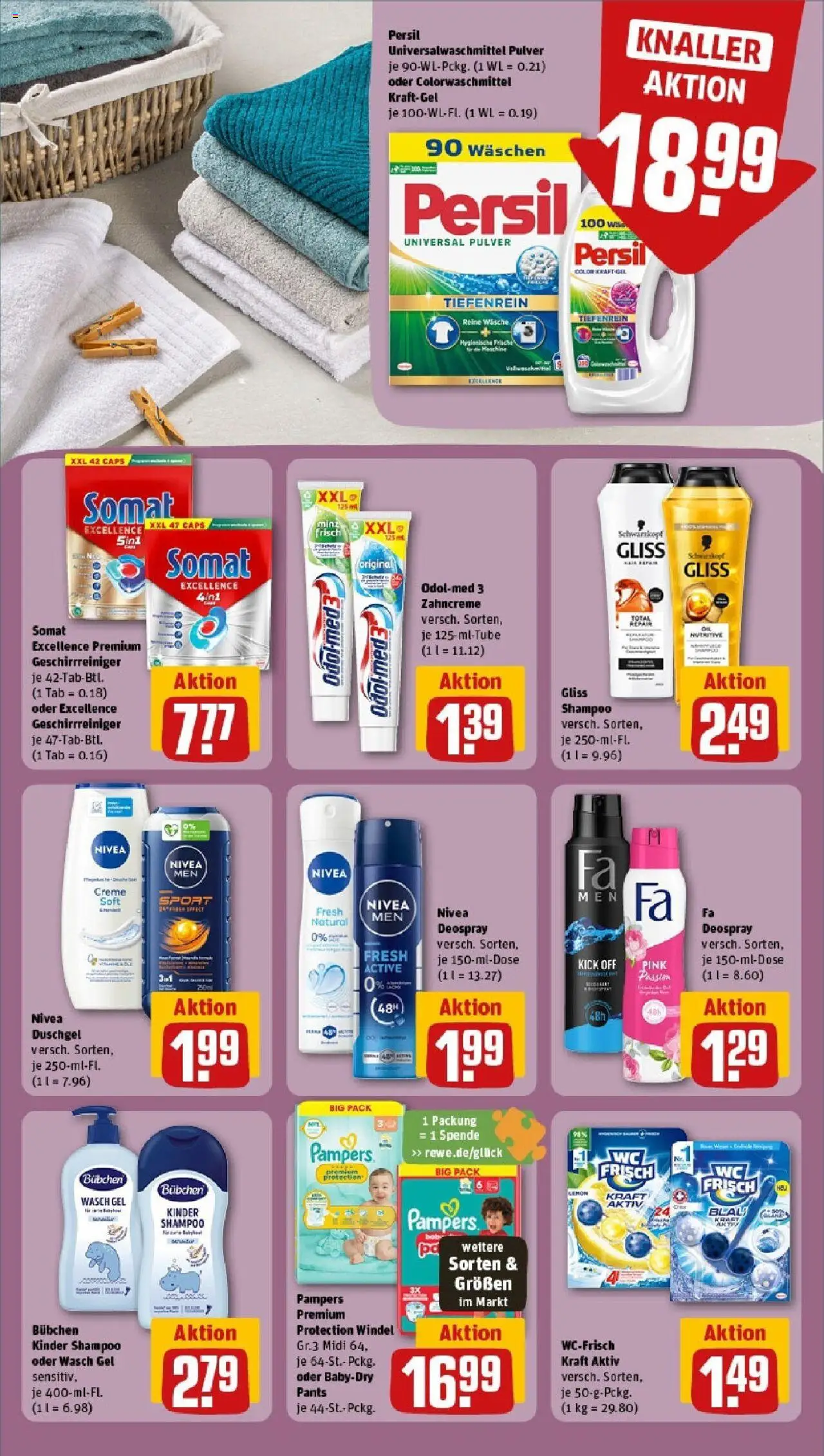 Rewe - Rewe: Wochenangebote (ab 20.04.2025) zum Blättern » Angebote | Seite: 26 | Produkte: Duschgel, Deodorant, Deospray, Persil