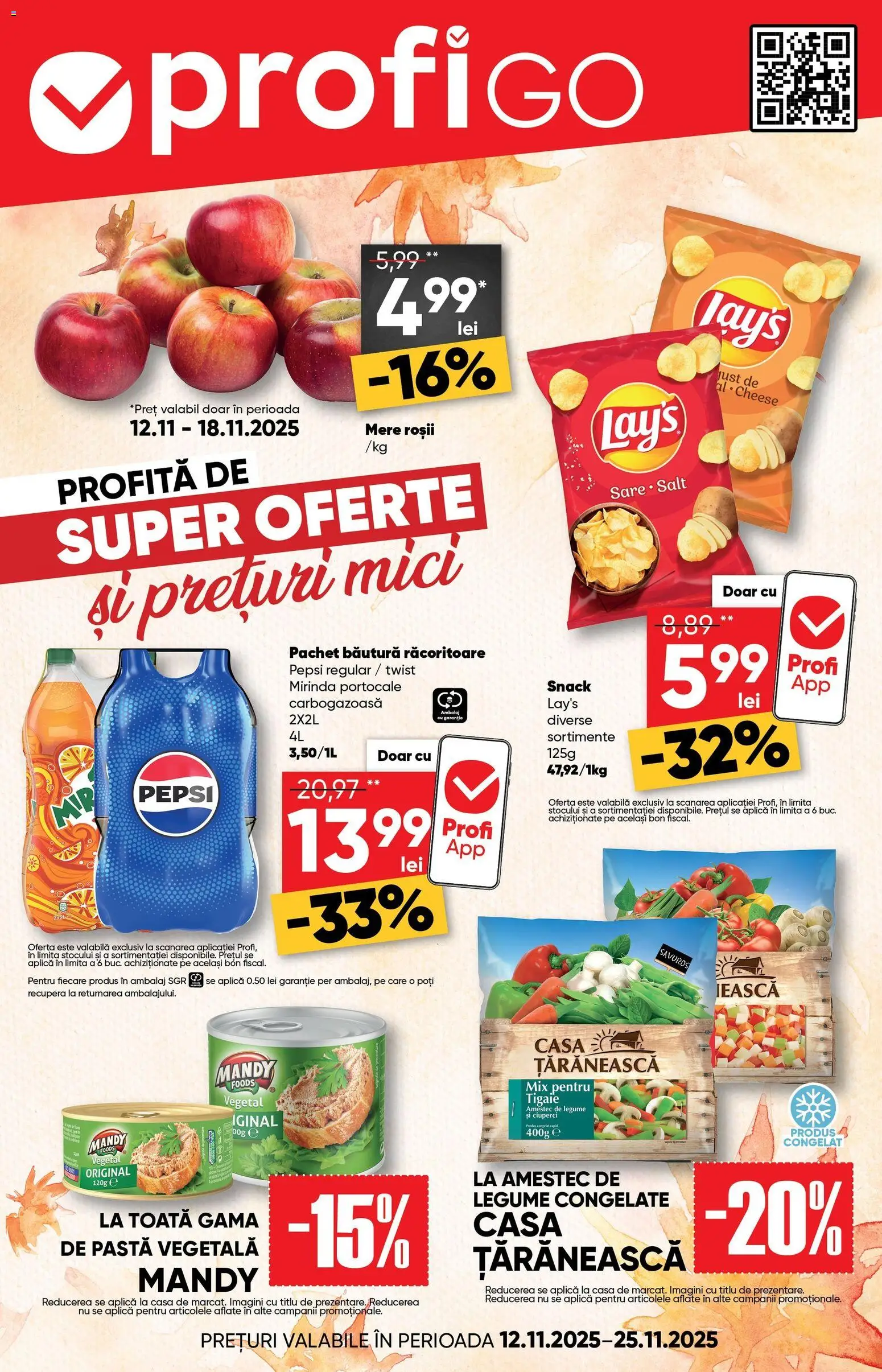 Noul catalog Profi – valabil de la 12.11.2025 | Pagină: 1 | Produse: Tigaie, Mici, Ciuperci, Sare