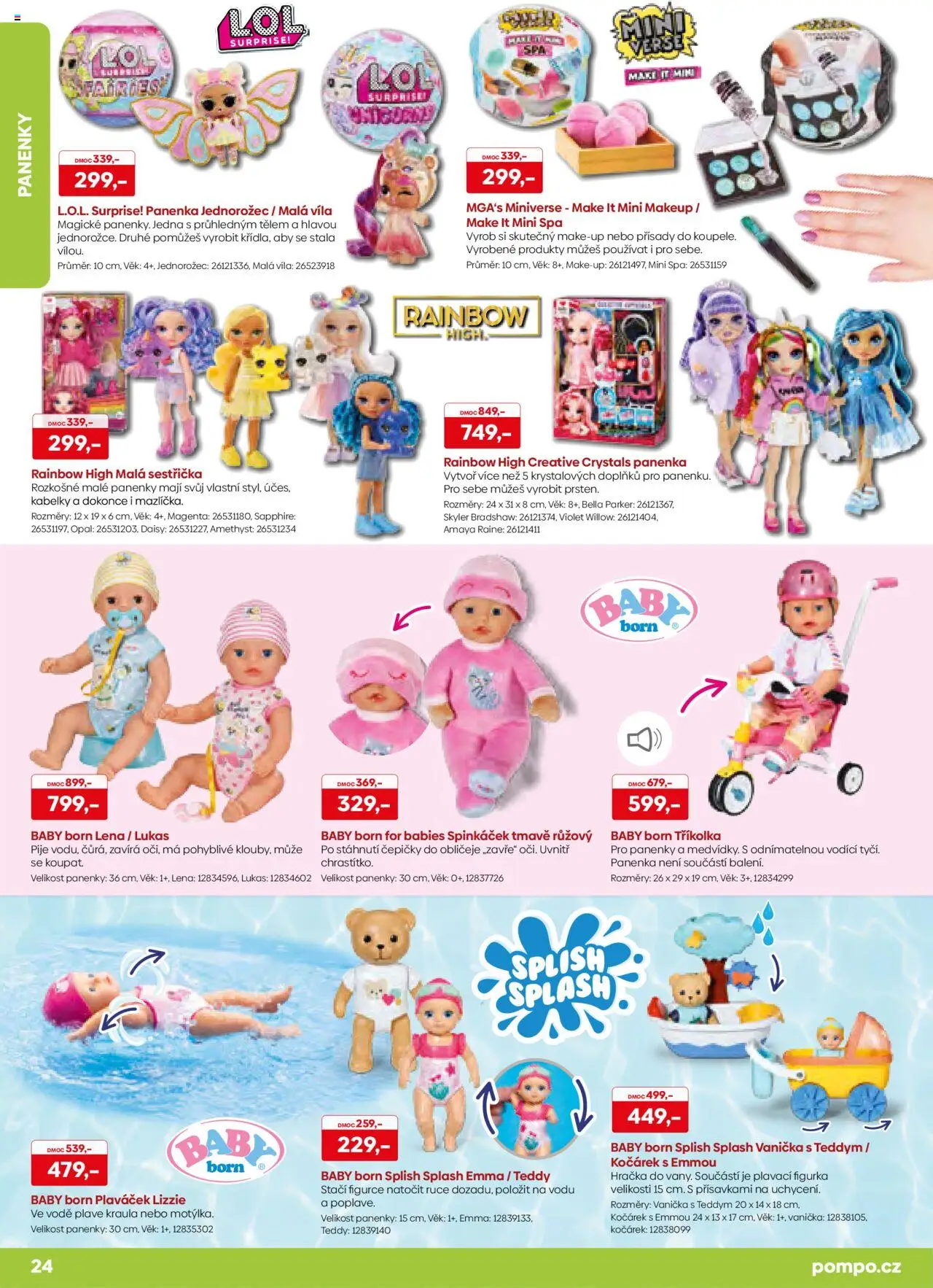 POMPO katalog Léto 2025 od 16.05.2025 | Strana: 24 | Produkty: Panenka, Makeup, Kočárek, Kabelky