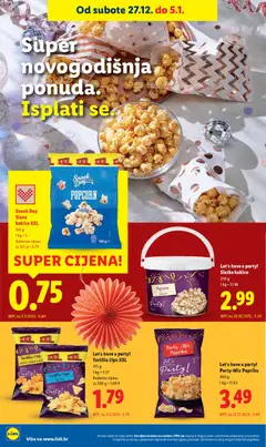 Snack Day Slane kokice XXL, Slane kokice XXL 150 g - Pregled kataloga iz trgovine Lidl, vrijedi od 27.12.2025 | Stranica: 10