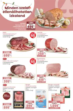 Spar Karácsonyi Ínyenc katalógus - amely érvényes a következő dátumtól: 27.11.2025 | Oldal: 11 | Termékek: Sonka, Mortadella