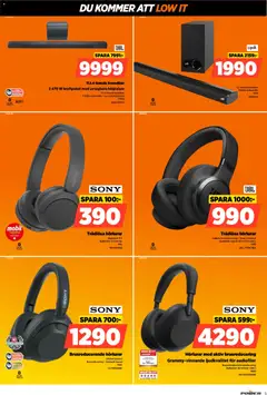 Power erbjudanden - Förhandsvisning av reklamblad från butik Power aktuell från 06.04.2026 | Sida: 5 | Produkter: Trådlösa hörlurar, Hörlurar, Högtalare, Wifi