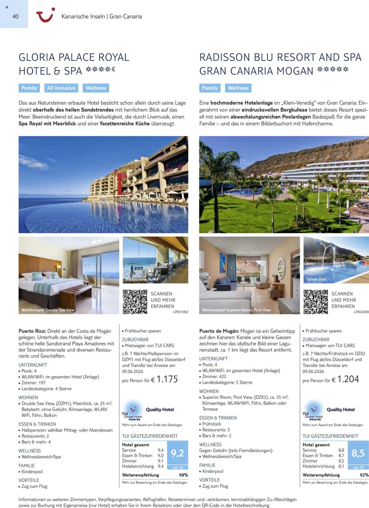 TUI Prospekt Kanaren, Kapverden & Senegal 2025/26	  – gültig ab 01.11.2025 | Seite: 40 | Produkte: Babybett, Küche