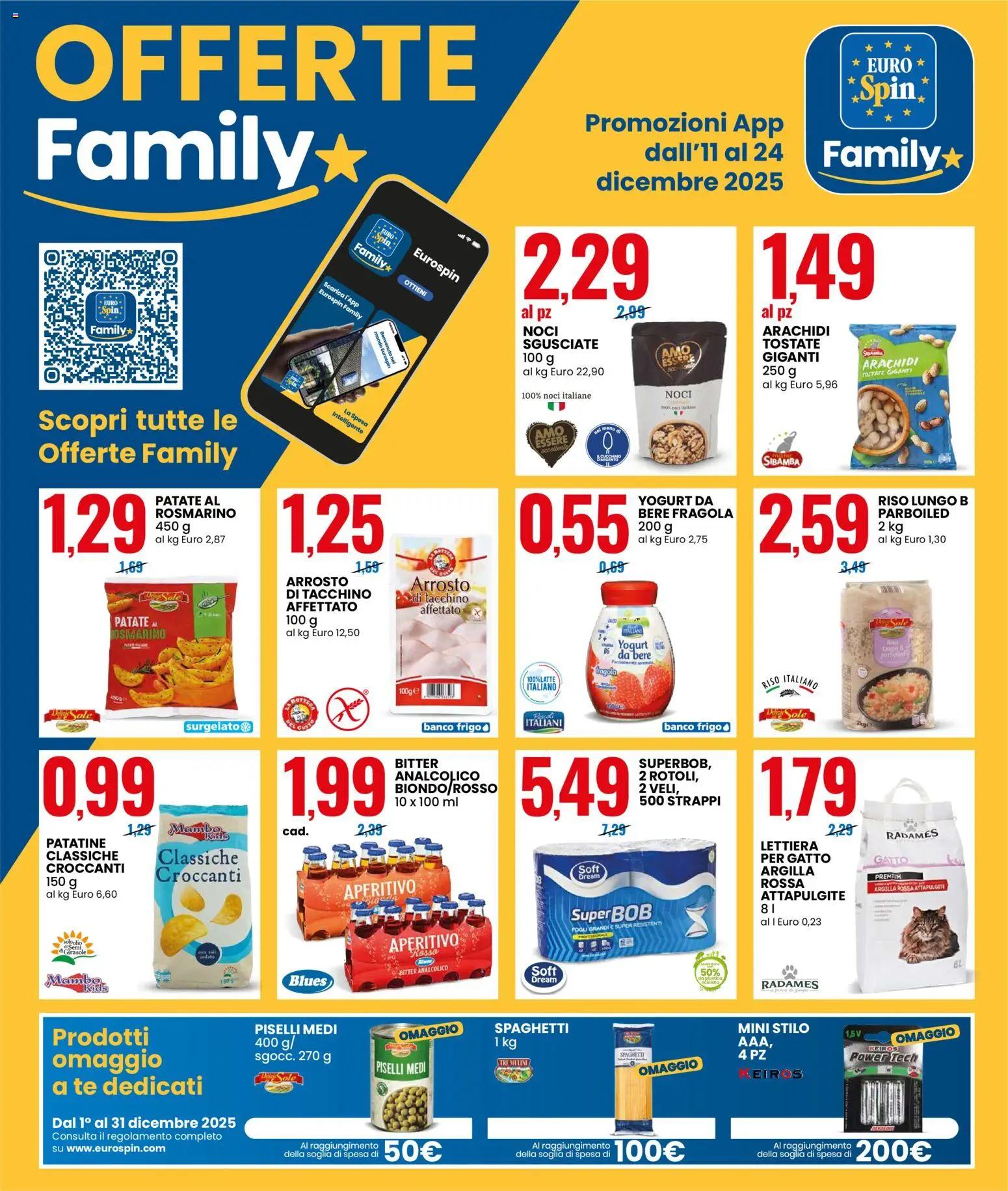 Volantino Eurospin del 11.12.2025 | Pagina: 13 | Prodotti: Yogurt, Patate, Tacchino, Aperitivo