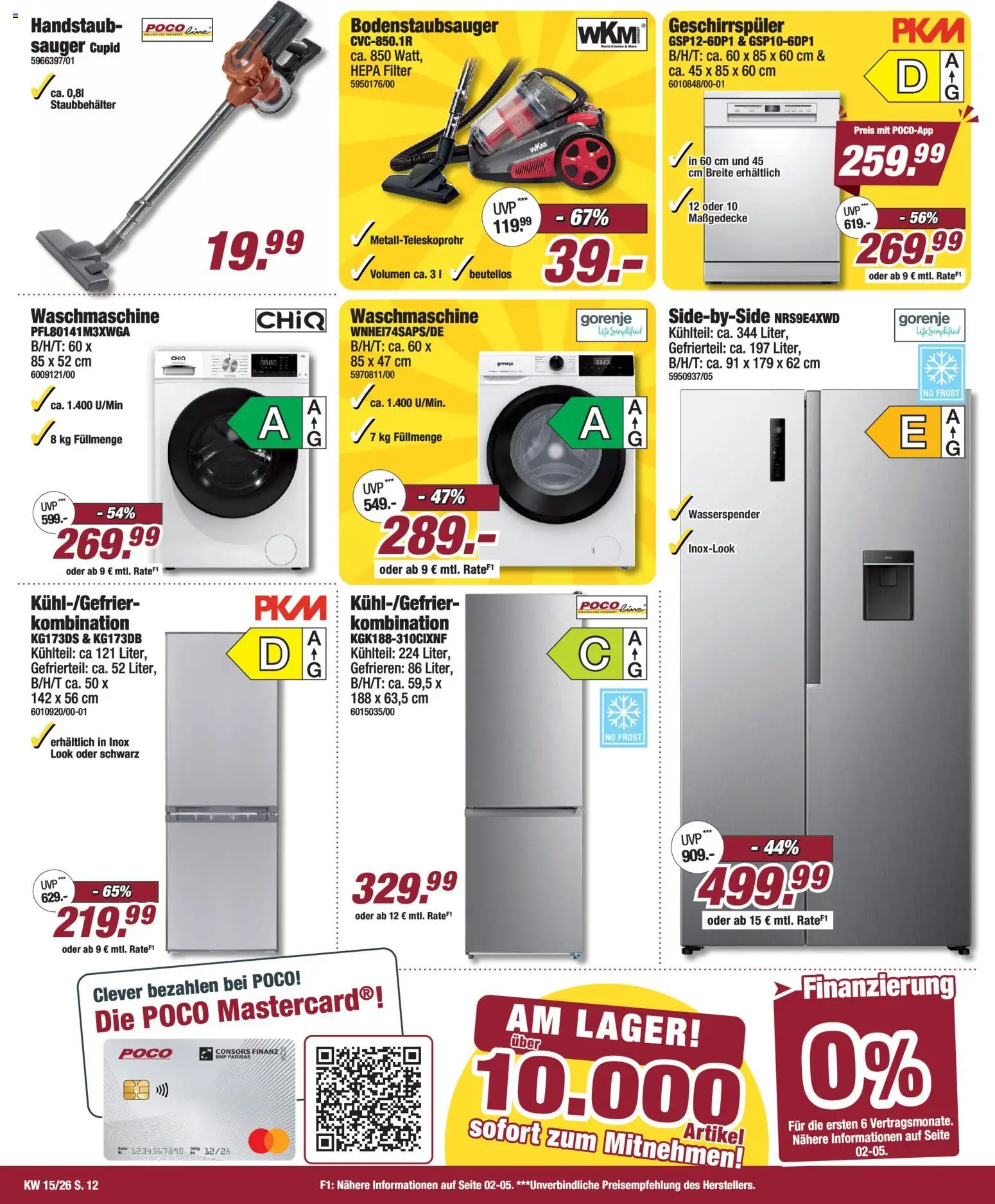 Poco Prospekt 	 – gültig ab 05.04.2026 | Seite: 12 | Produkte: Gorenje, Geschirrspüler, Waschmaschine