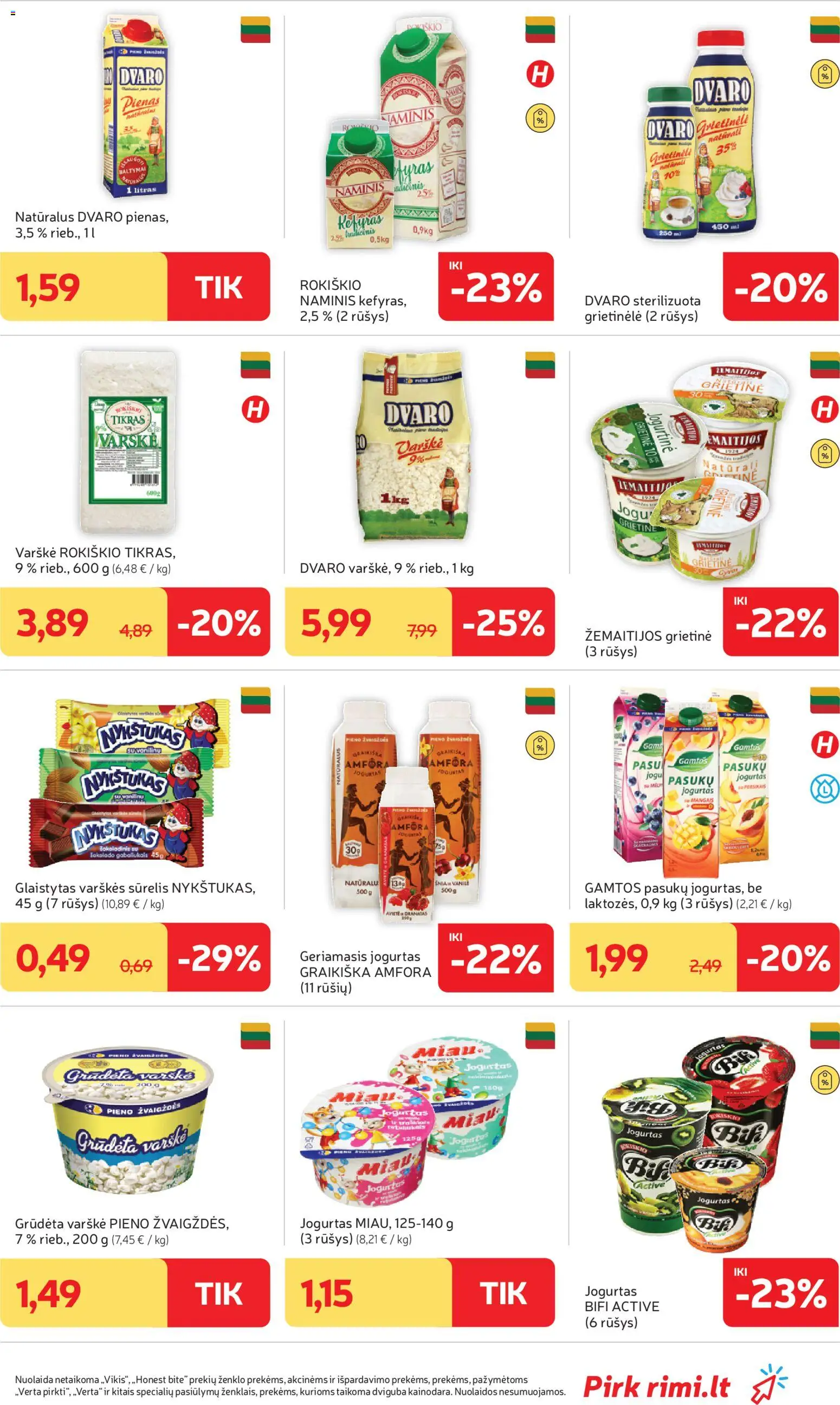 Rimi akcijos nuo 27.01.2026 | Puslapis: 17 | Prekių: Sūrelis, Pienas, Varškė, Grietinė