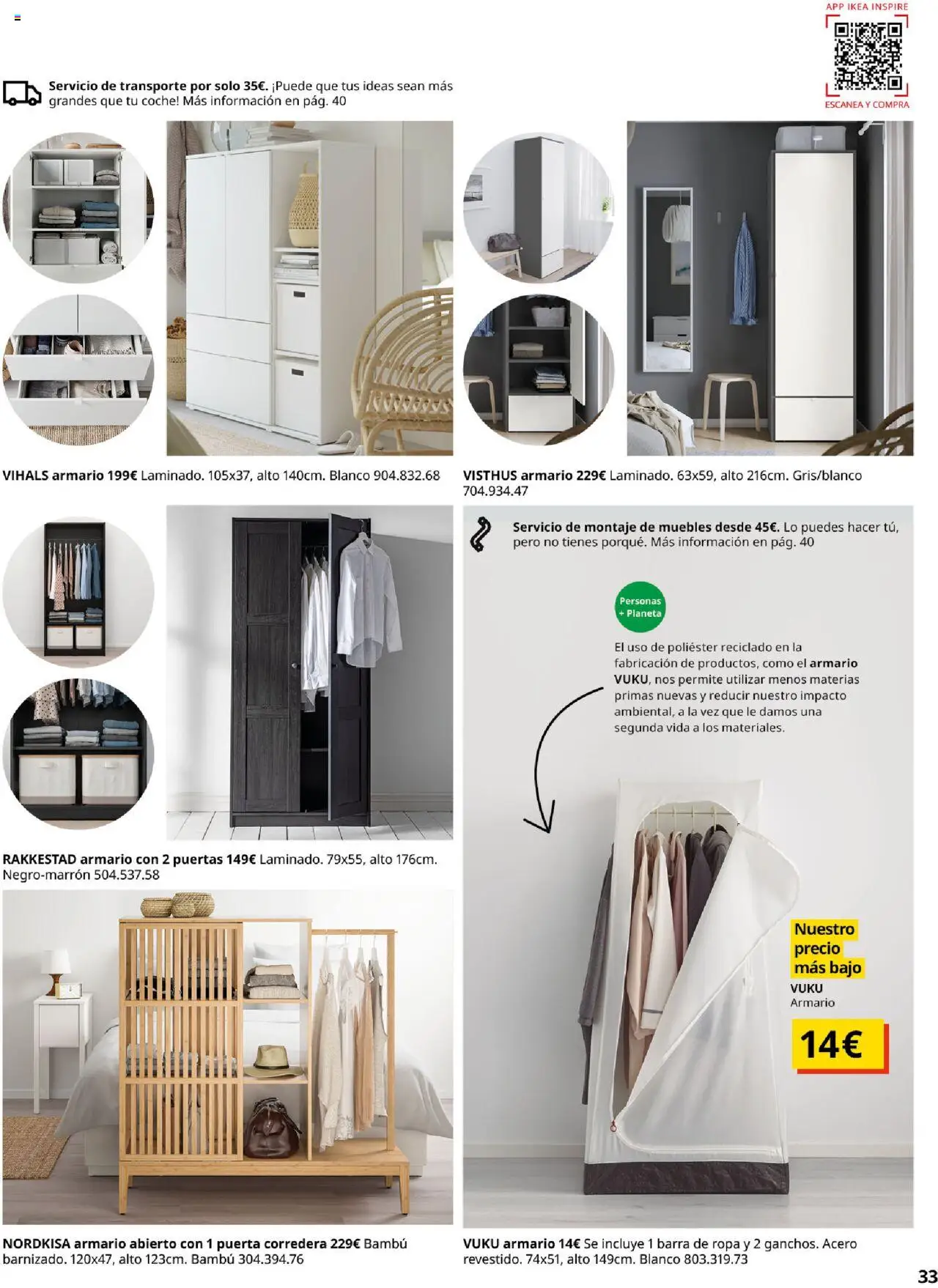 Catálogo IKEA Muebles para el dormitorio │ válido desde el 04.02.2025 | Página: 33 | Productos: Ropa, Muebles, Armario